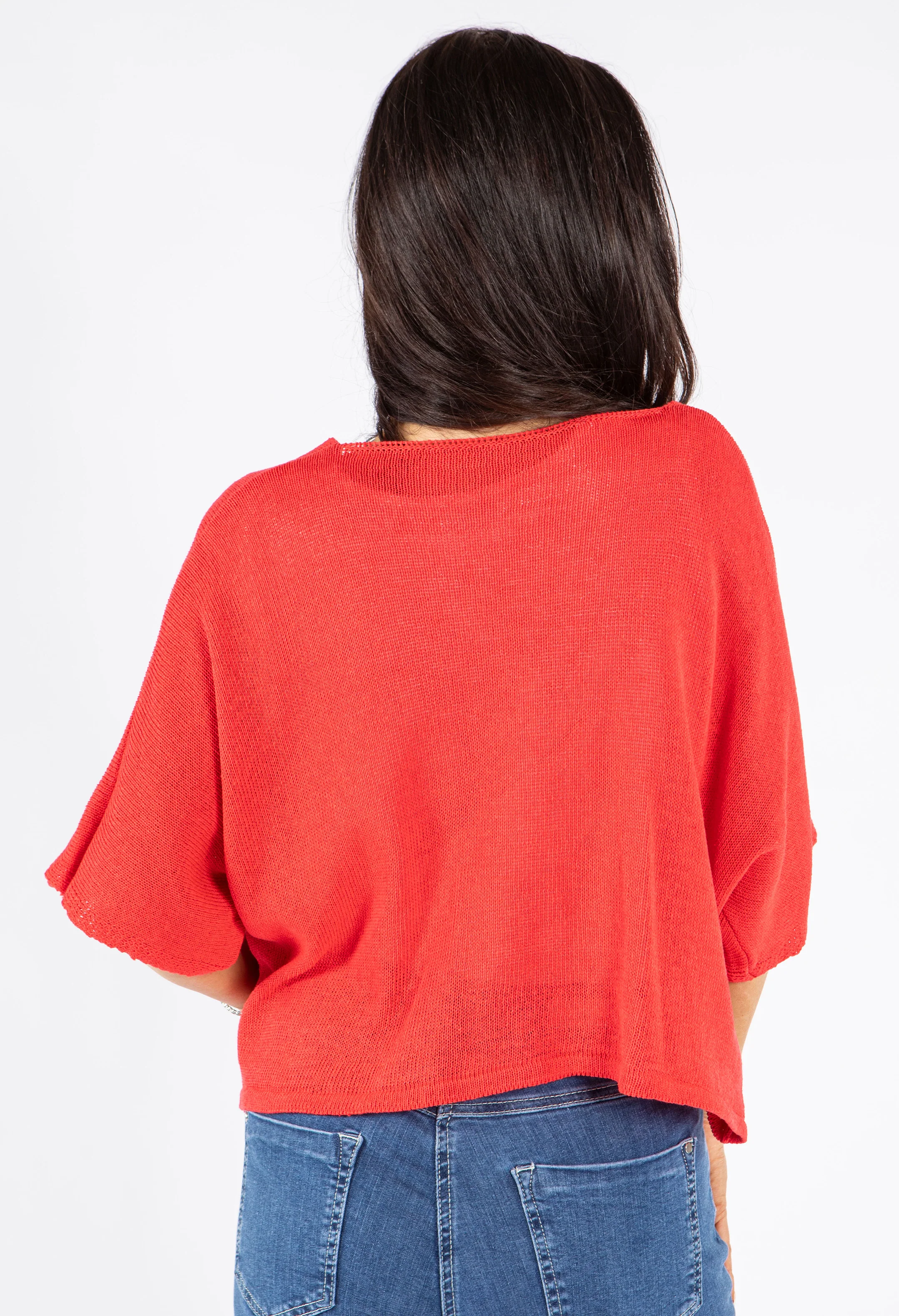 V-Neck Cropped Knit Cardigan