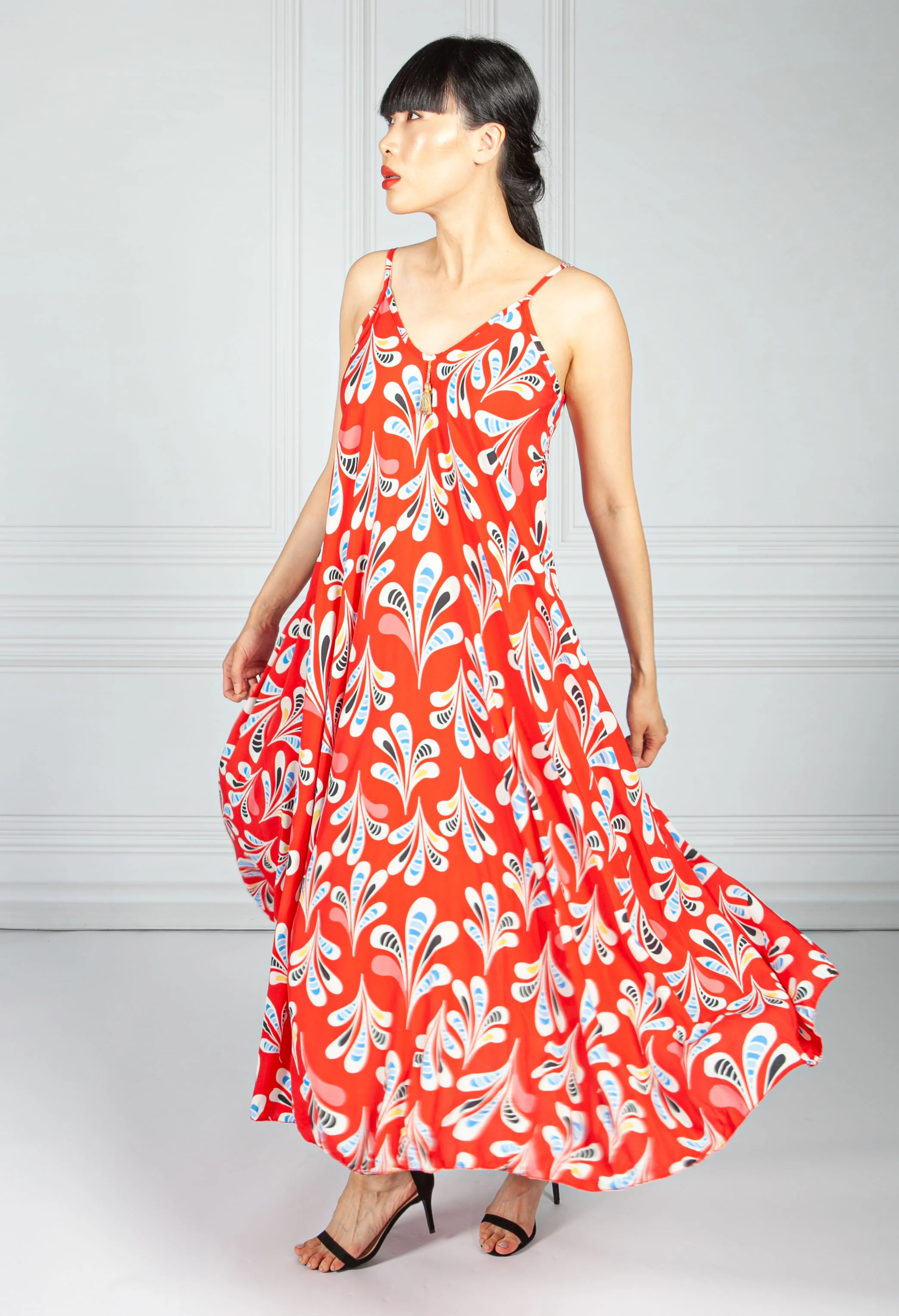 Ruby Abstract Print Maxi Dress