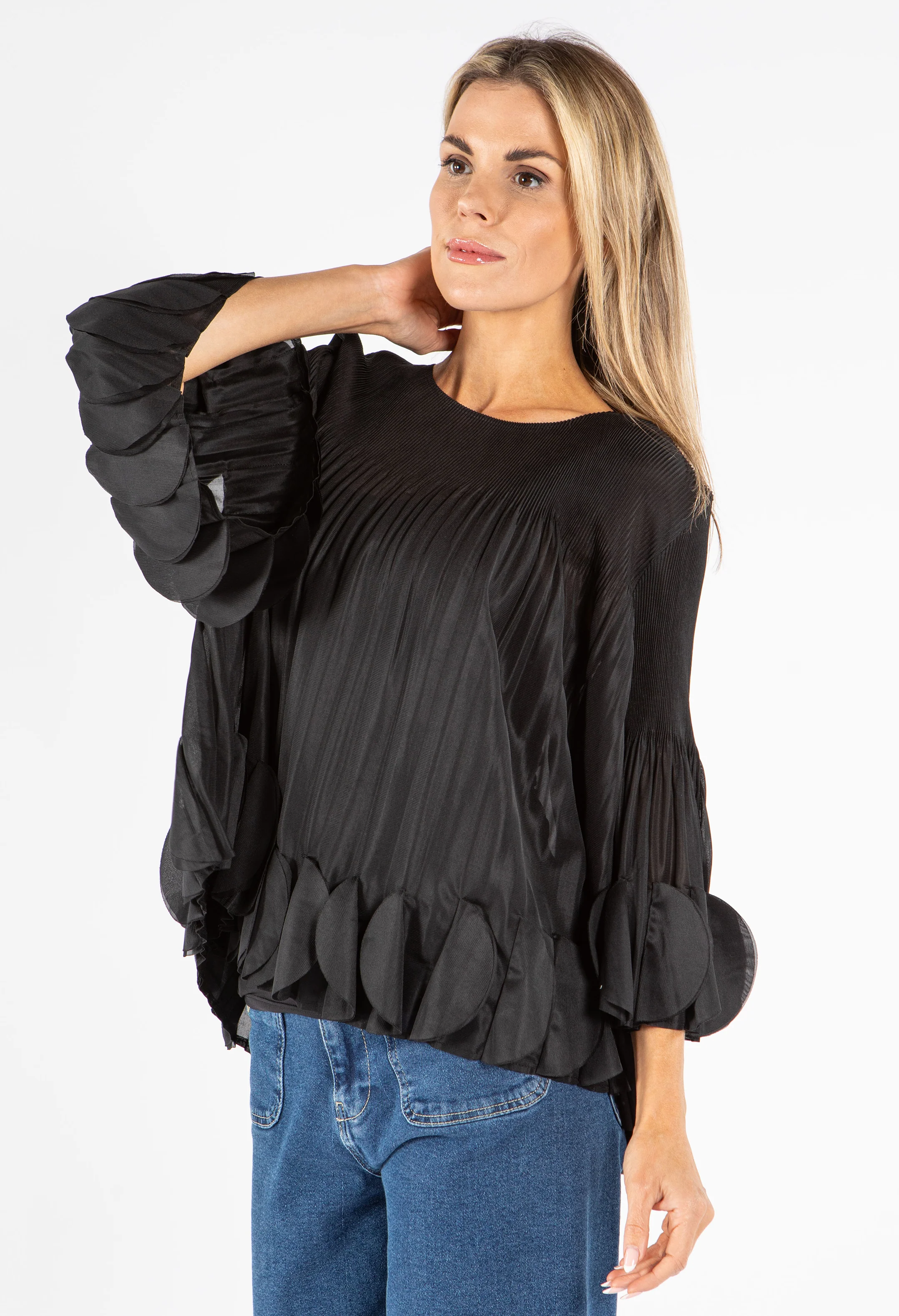 Petal Pleated Blouse