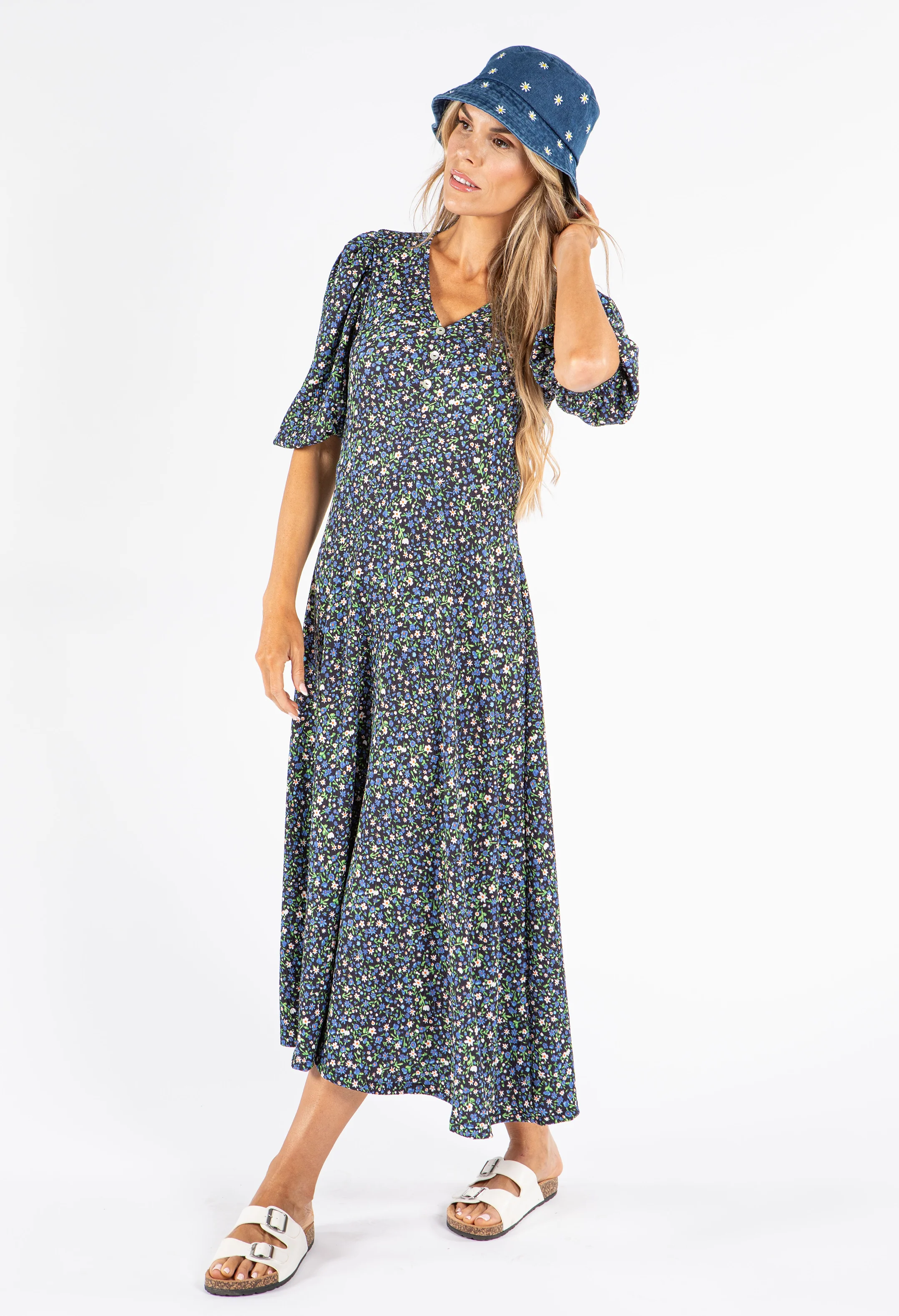 Miami Ditsy Print Dress