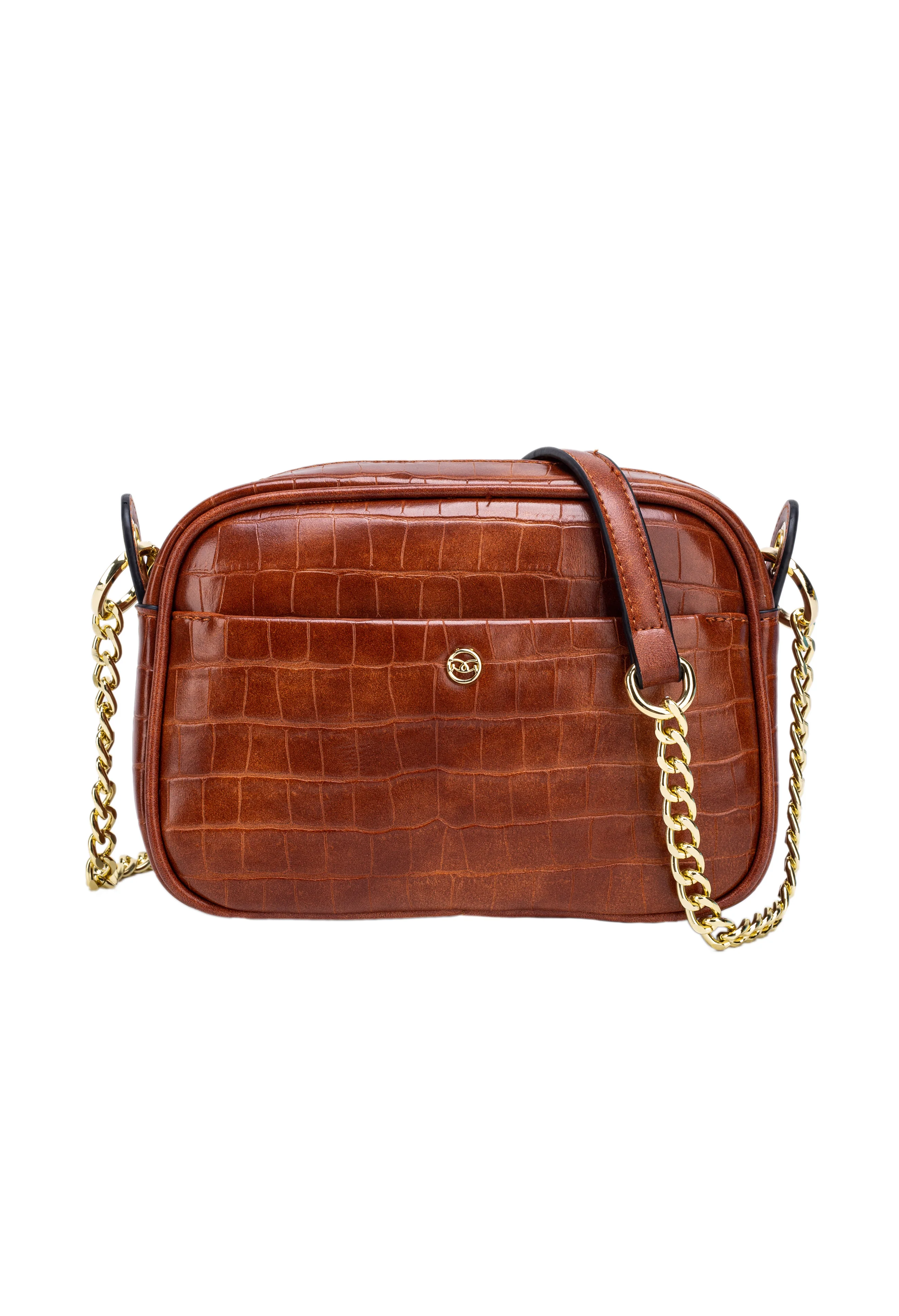 Zircon Croc Effect Box Bag -1