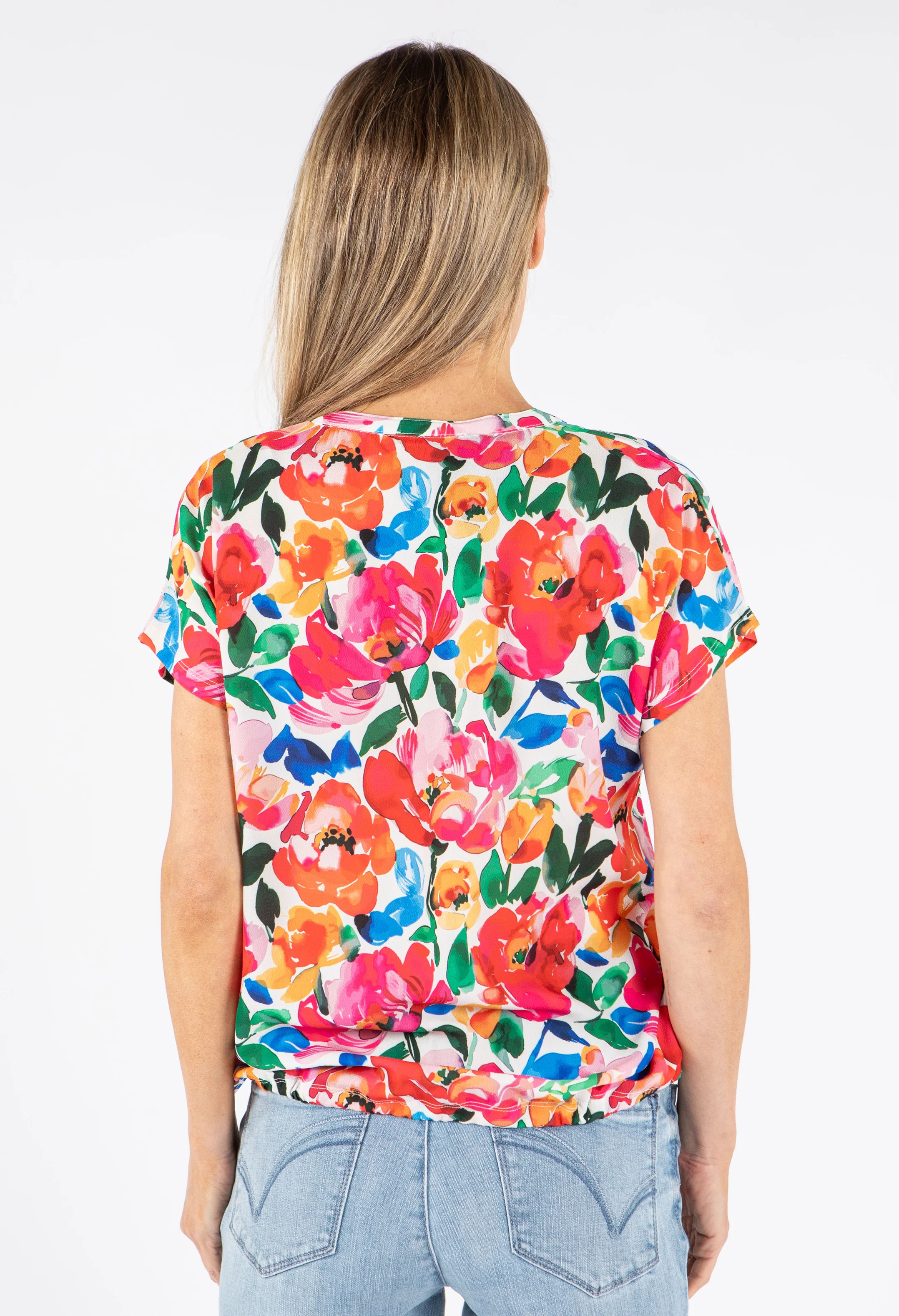 Floral Print V-Neck Top