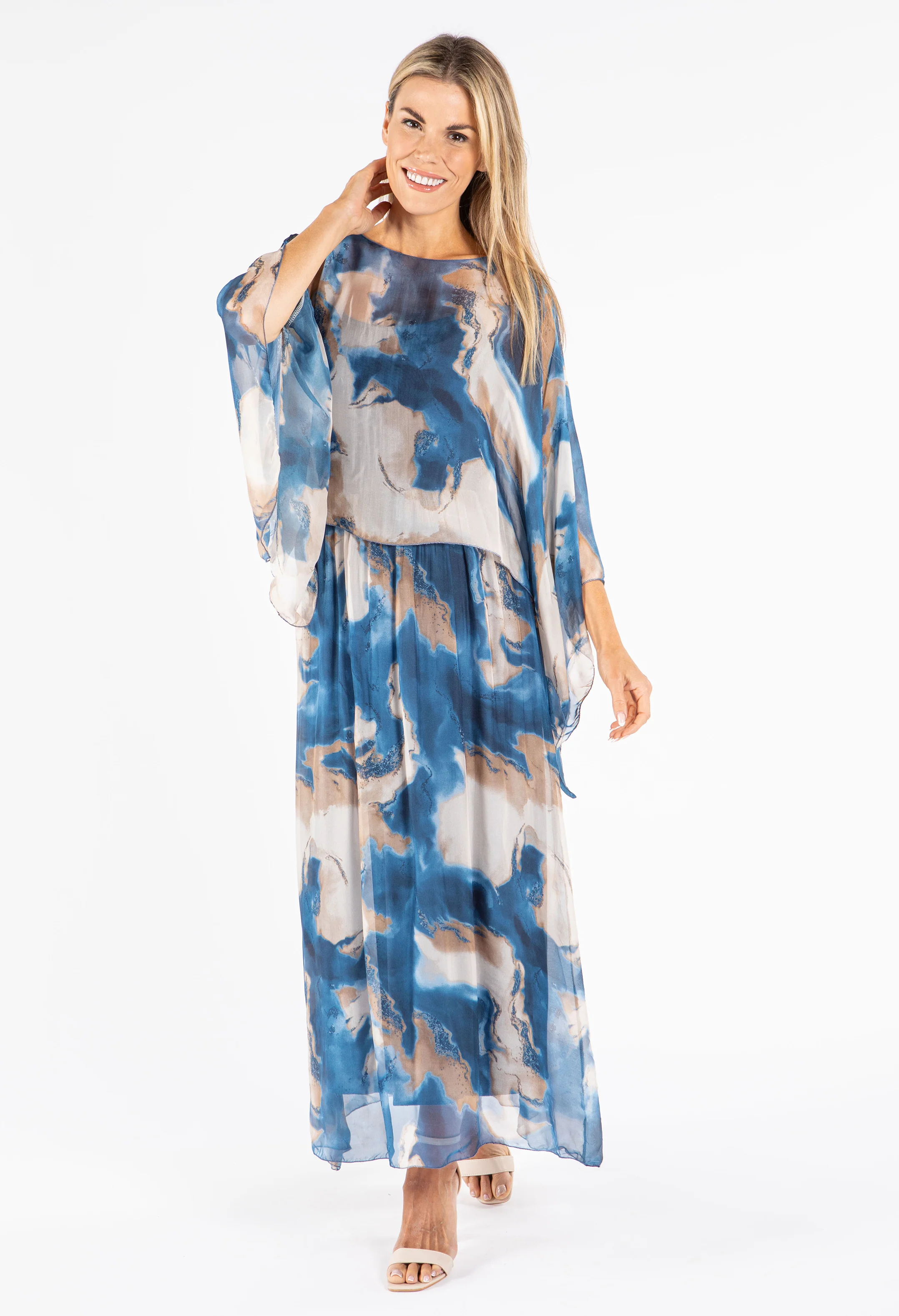 Two Piece Silk Dress