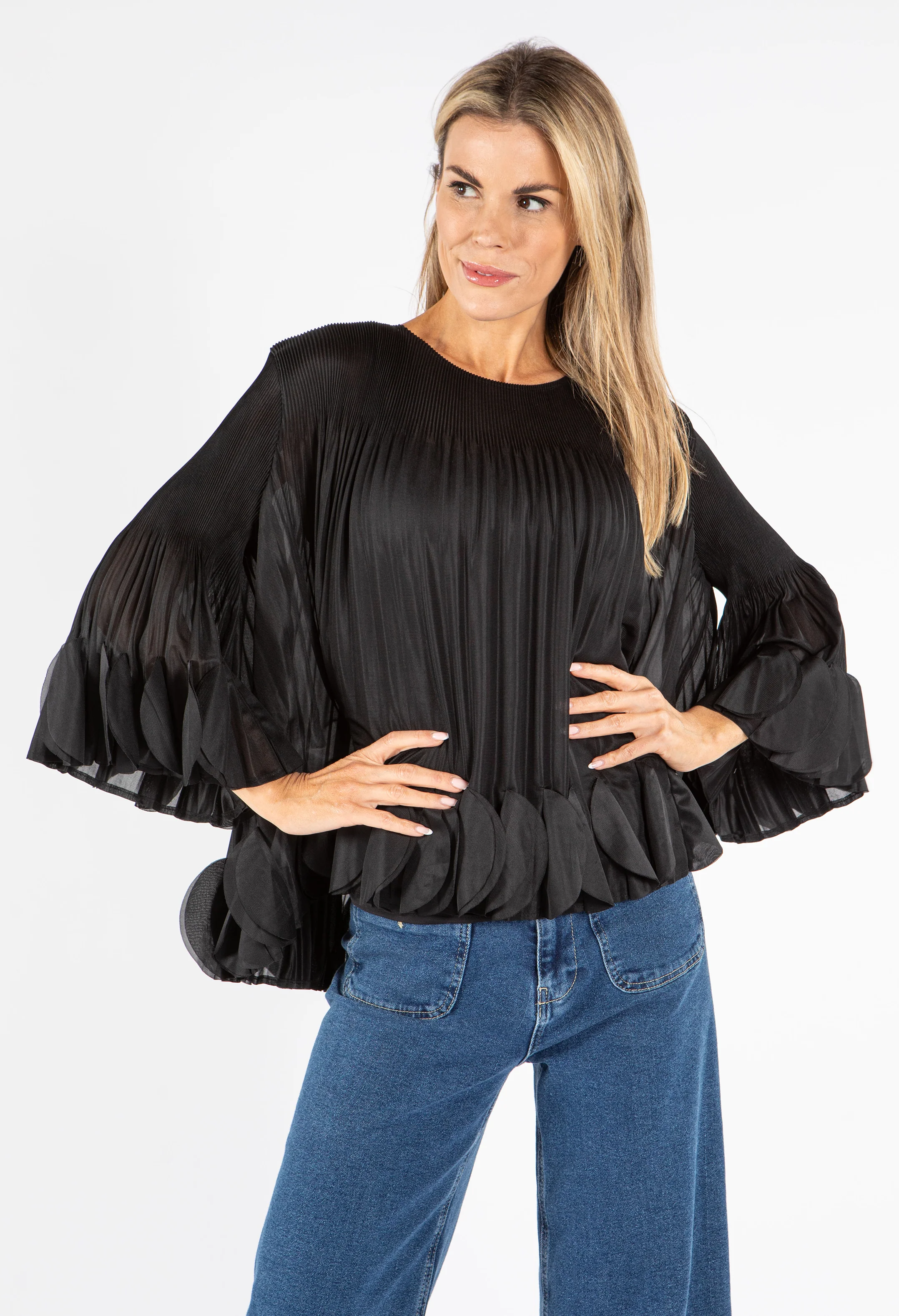 Petal Pleated Blouse