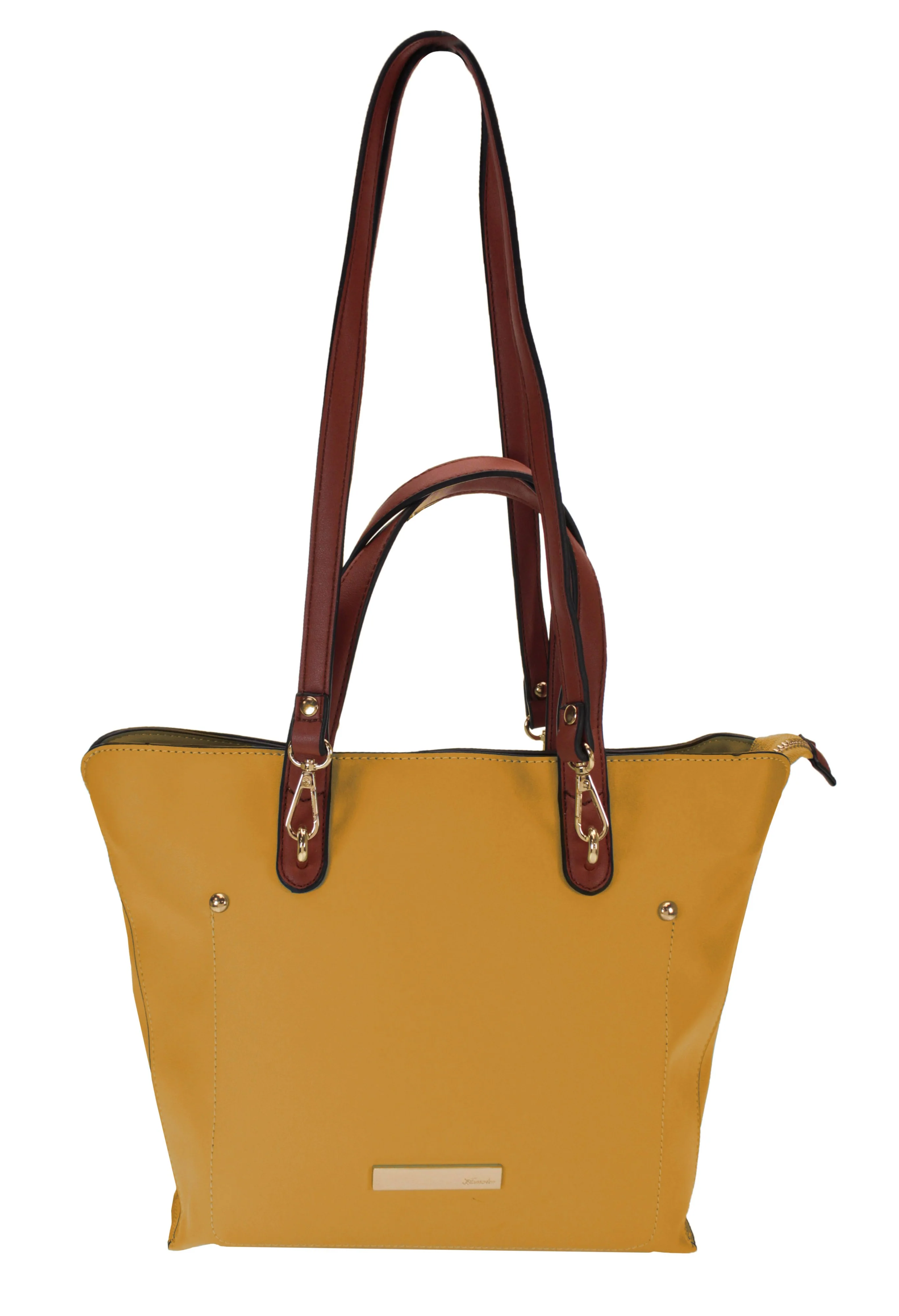 Medium Tote Bag with Dual Handle Option in Mustard