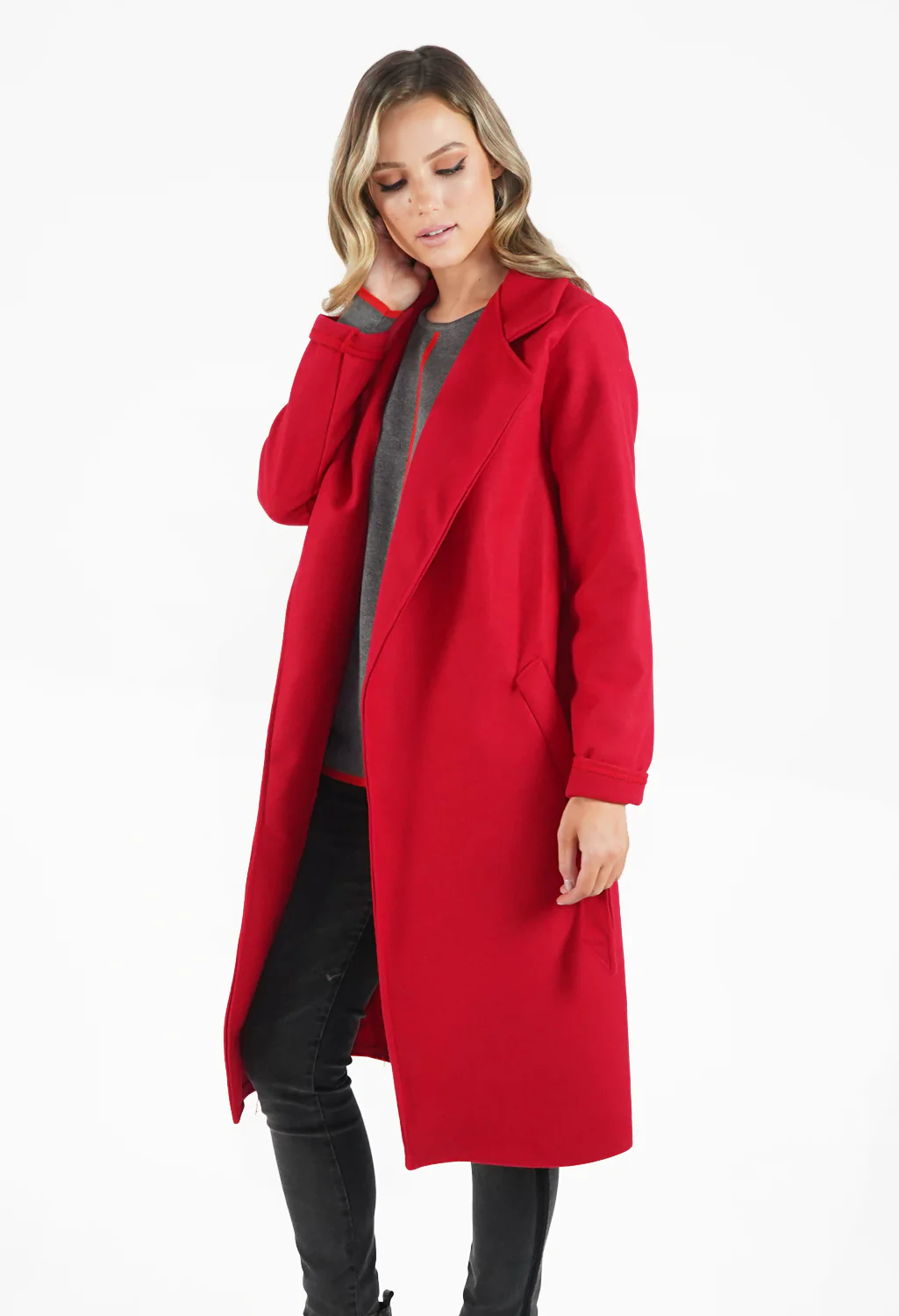 Red Longline Coat-1