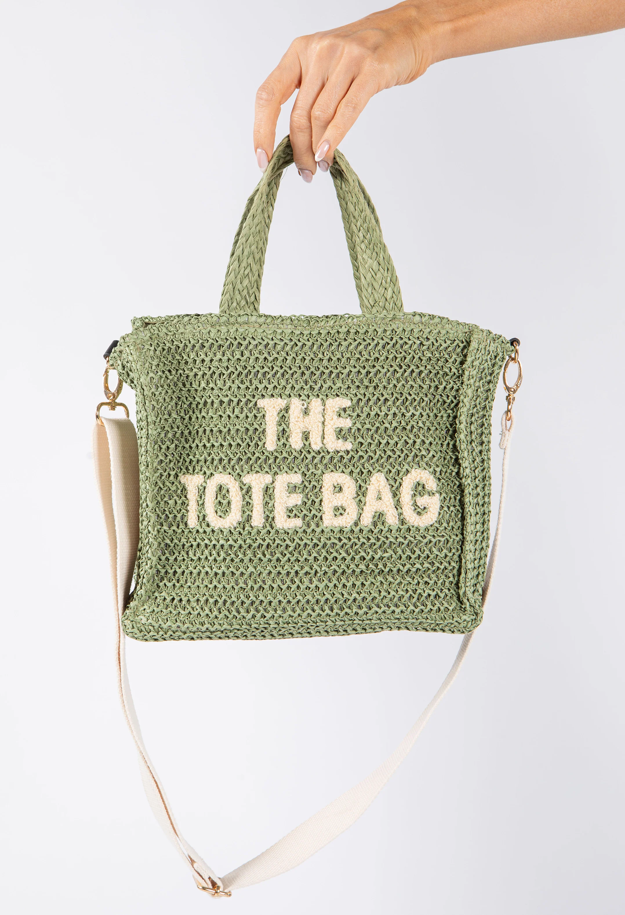 Contrast Crossbody Tote Bag