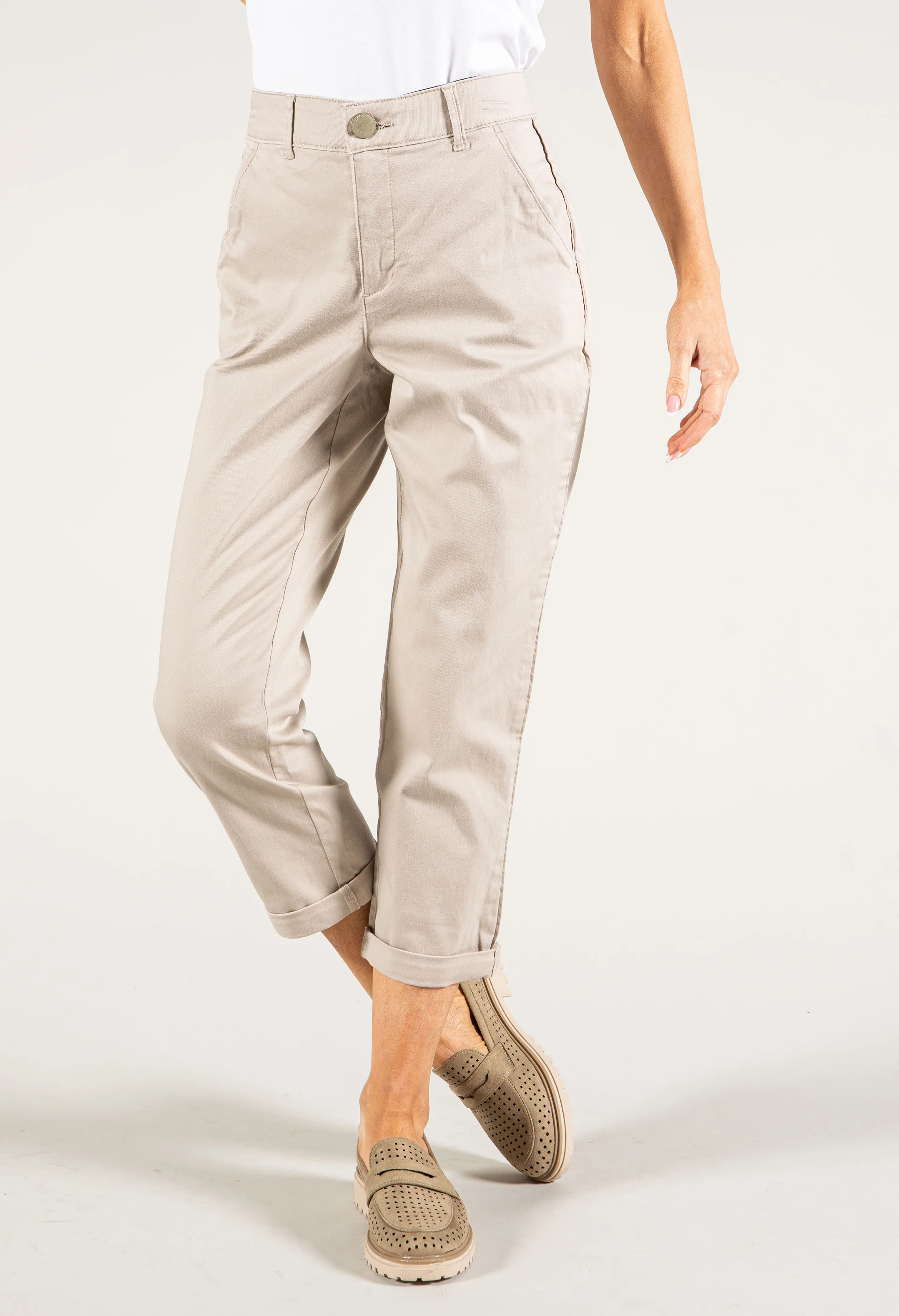 Ab Solution® High Rise Roll Cuff Trouser