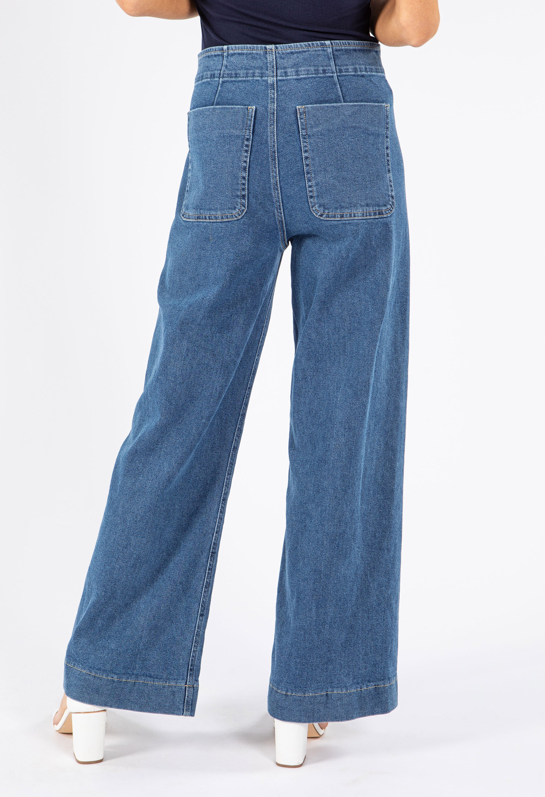 Ruby Seamless Wide Leg Jeans