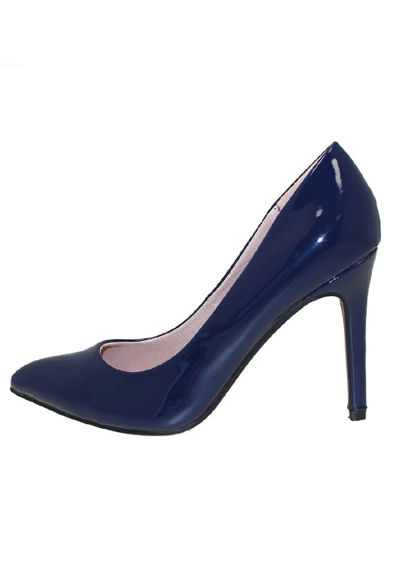 Navy Patent Court Shoe