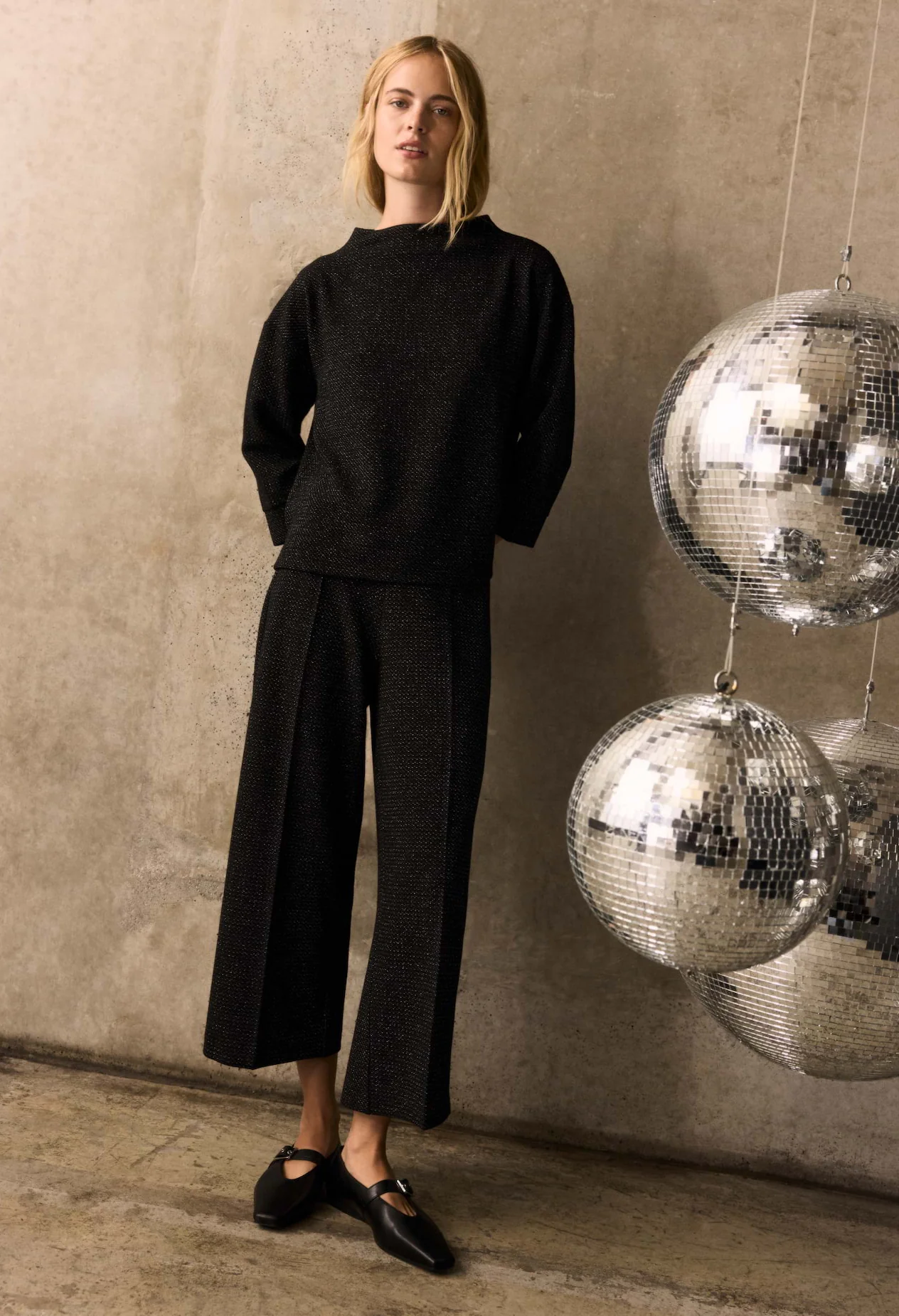 Gesche boxy fit jumper with glitter details