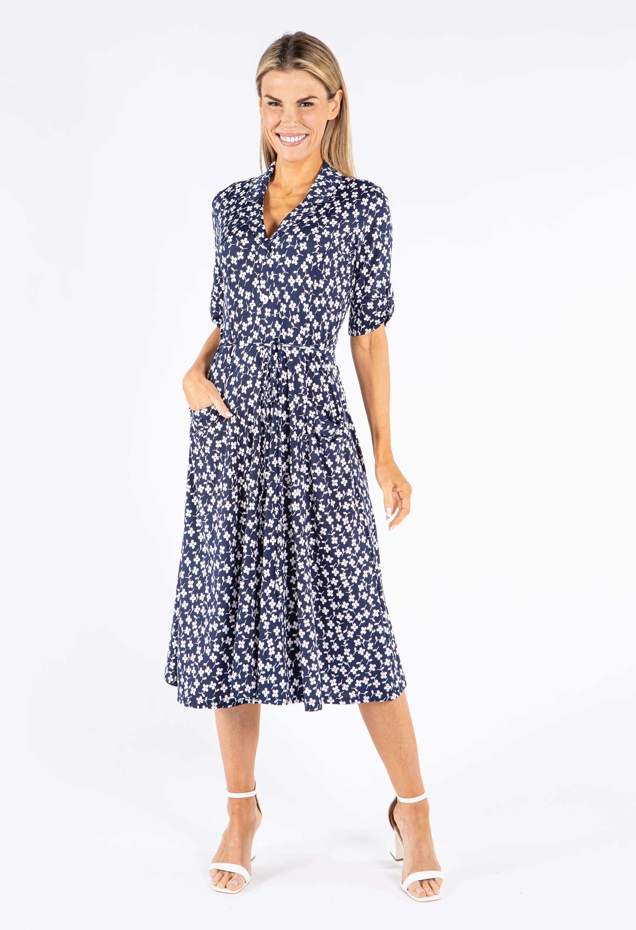 Floral Print Shirt Dress