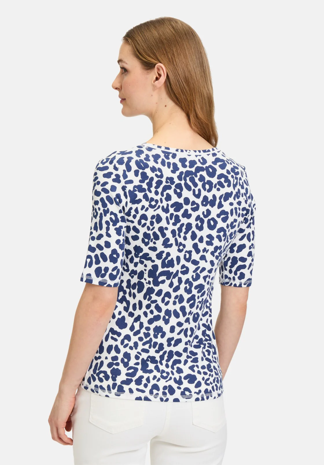 Leopard Print Ribbed T-Shirt