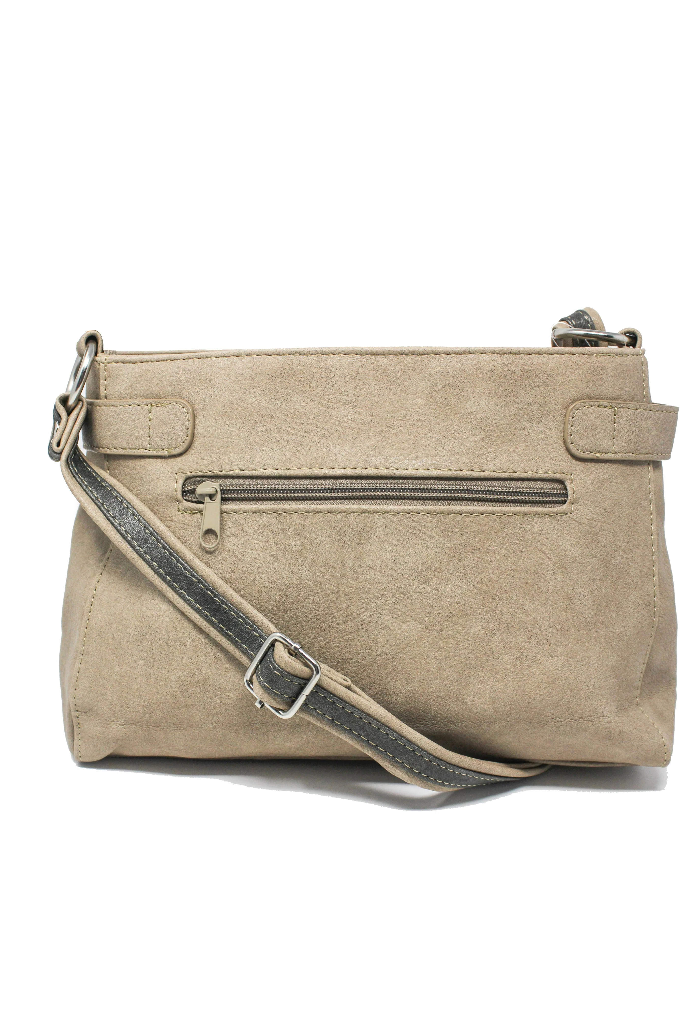 HANDBAG IN BEIGE WITH MULTICOLOURED FRONT