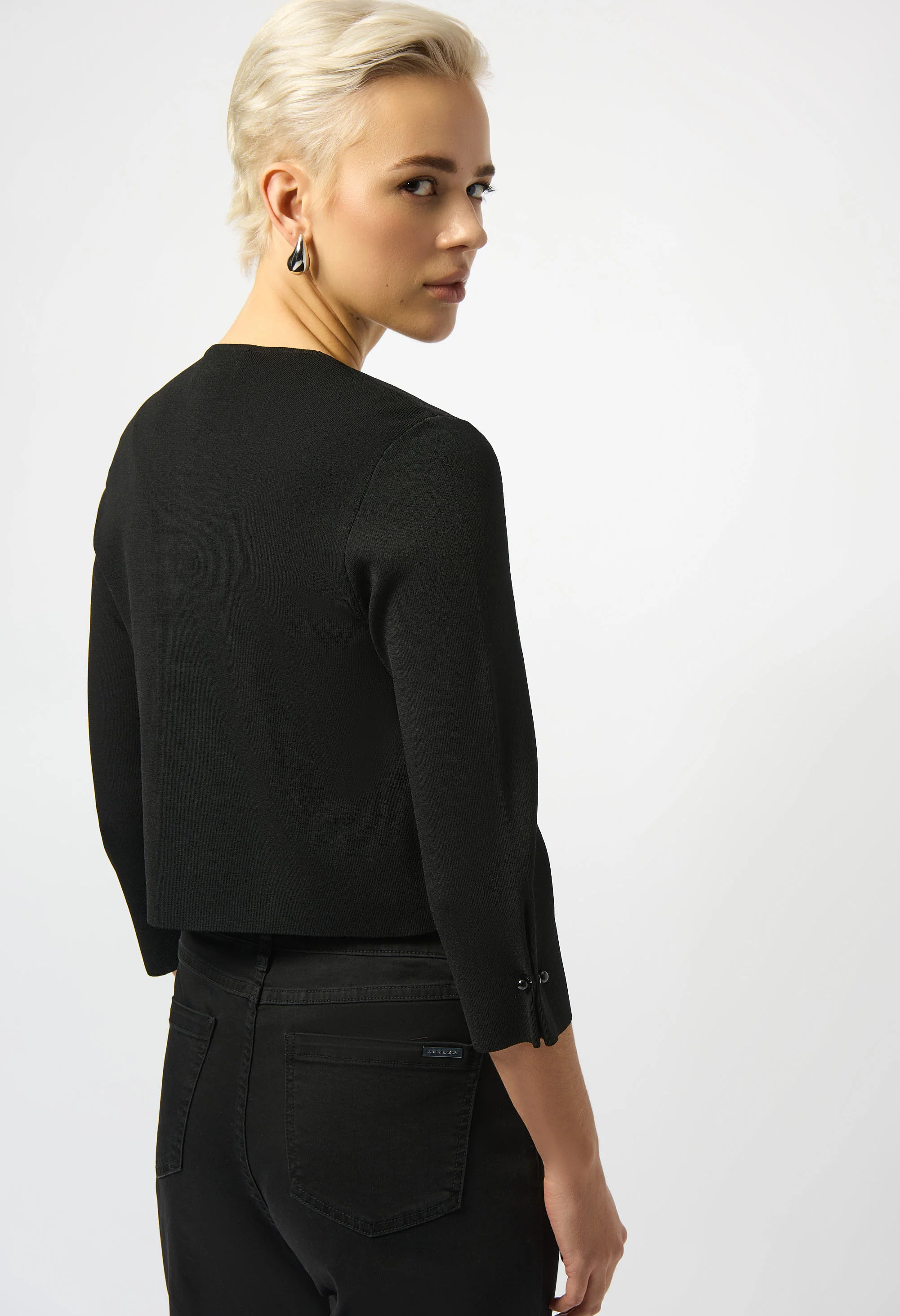 Open Front Casual Cropped Jacket
