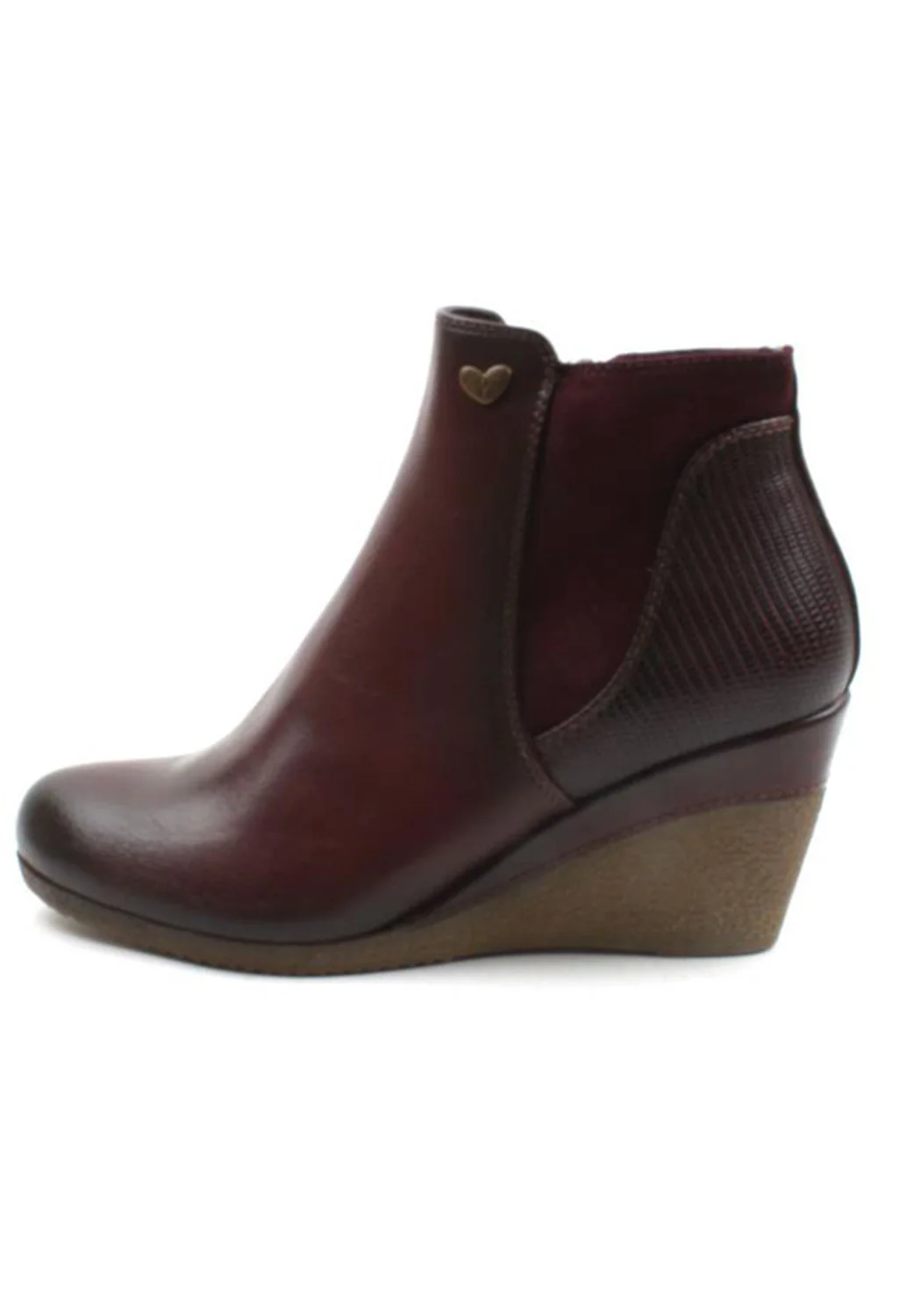 Mulberry LEATHER LOOK SIDE ZIP WEDGE ANKLE BOOT