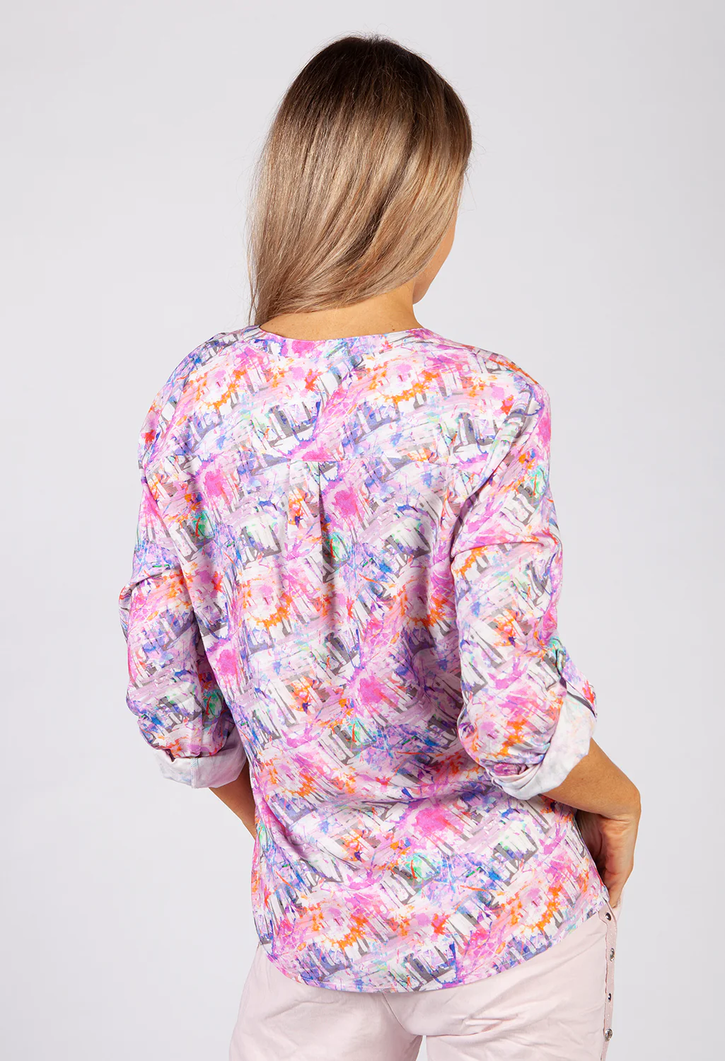 Pink Abstract Print Shirt