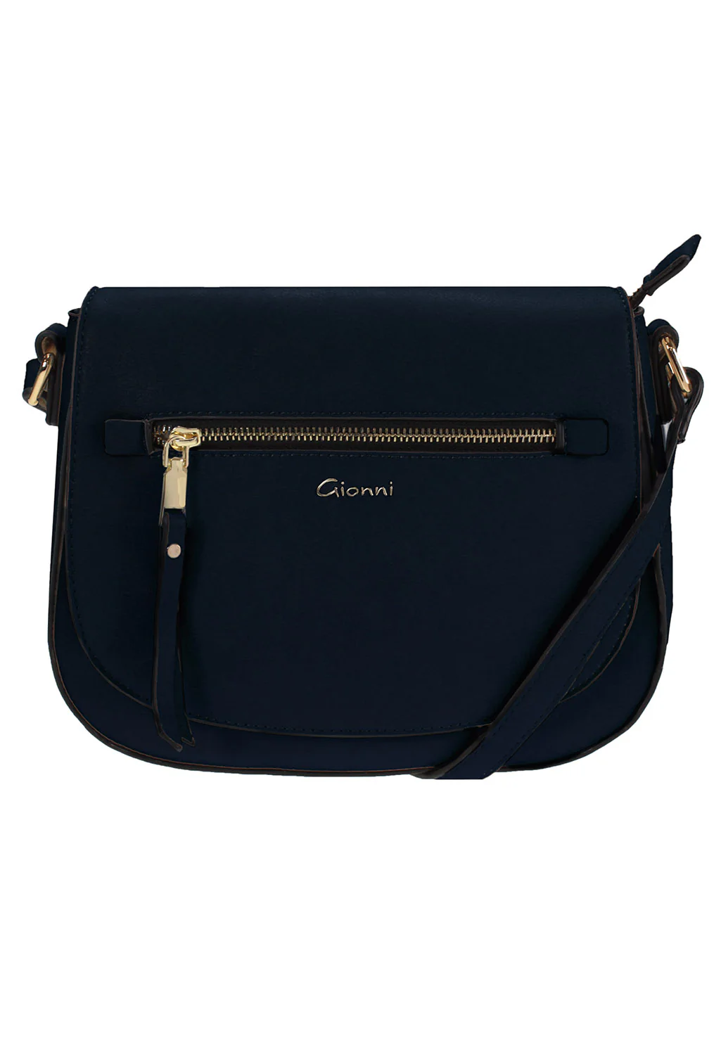 Lille Front Zip Saddle Bag Navy