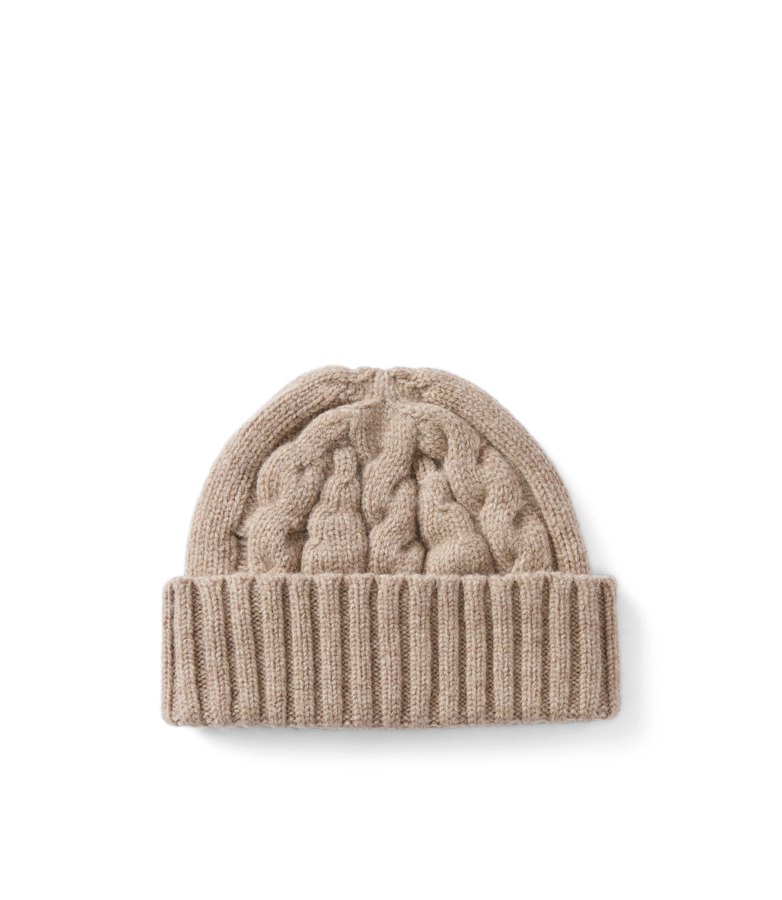 Highland cable wool beanie