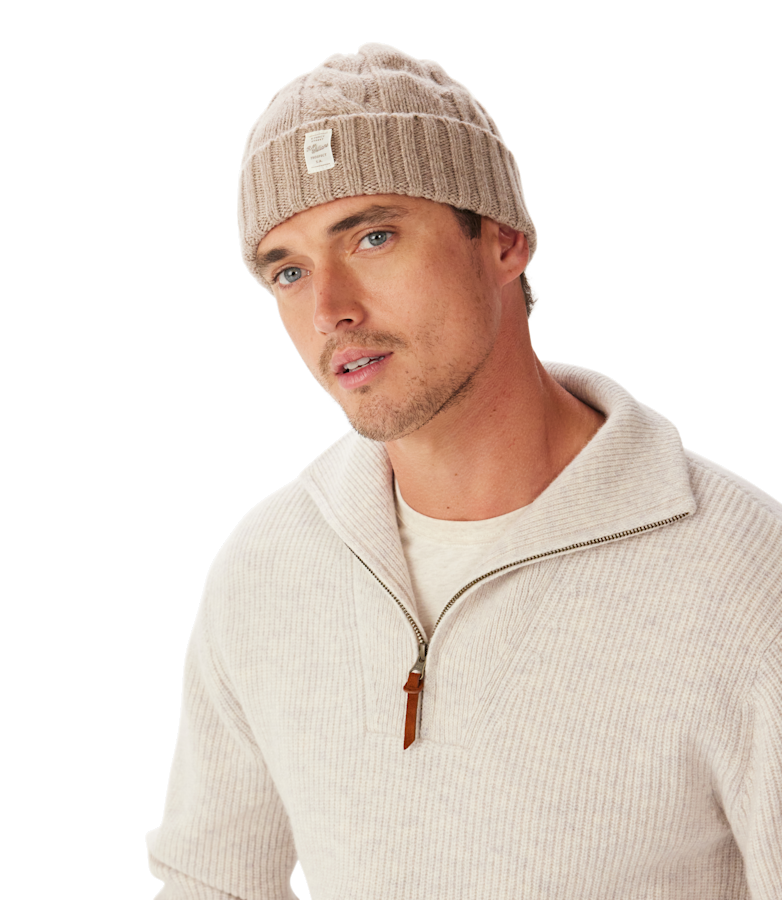 Highland cable wool beanie