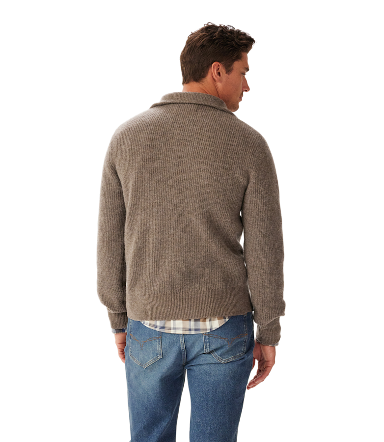 Linton 1/4 zip lambswool knit