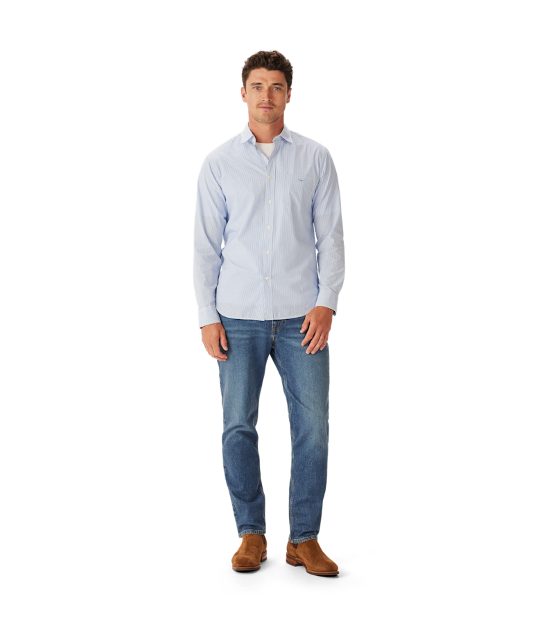 Regular poplin stripe shirt