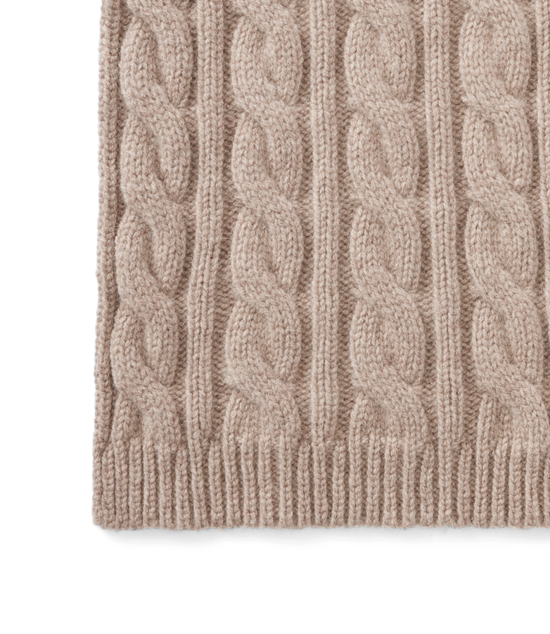 Highland cable wool scarf