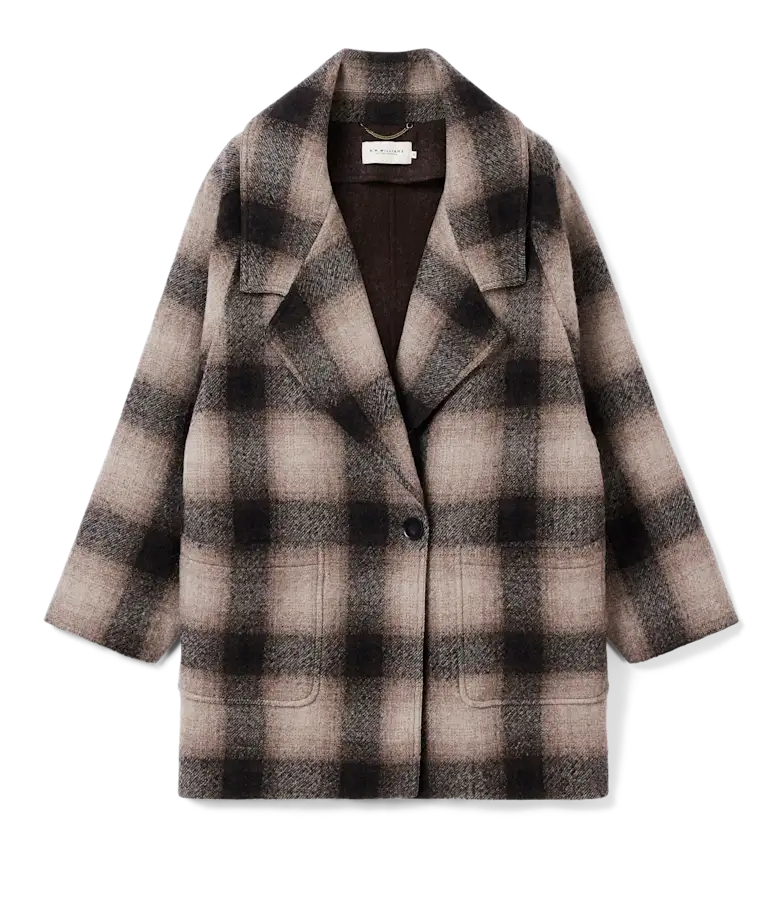 Ross wool check coat