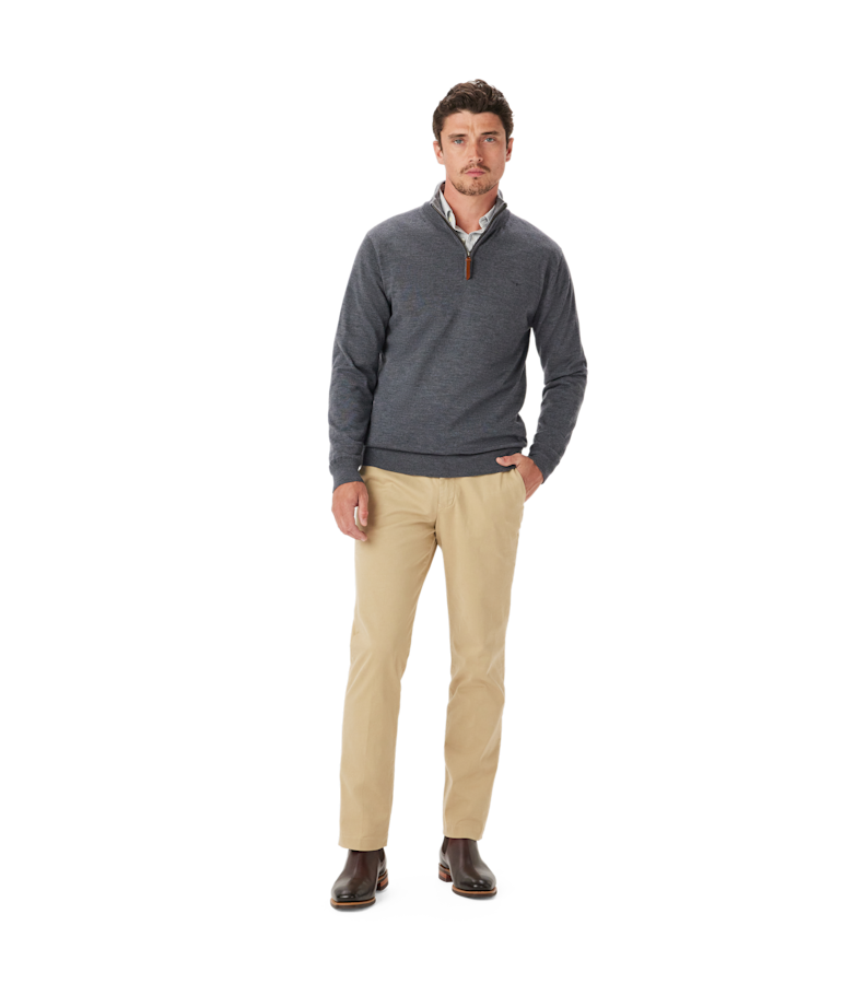 Ernest 1/4 zip merino knit