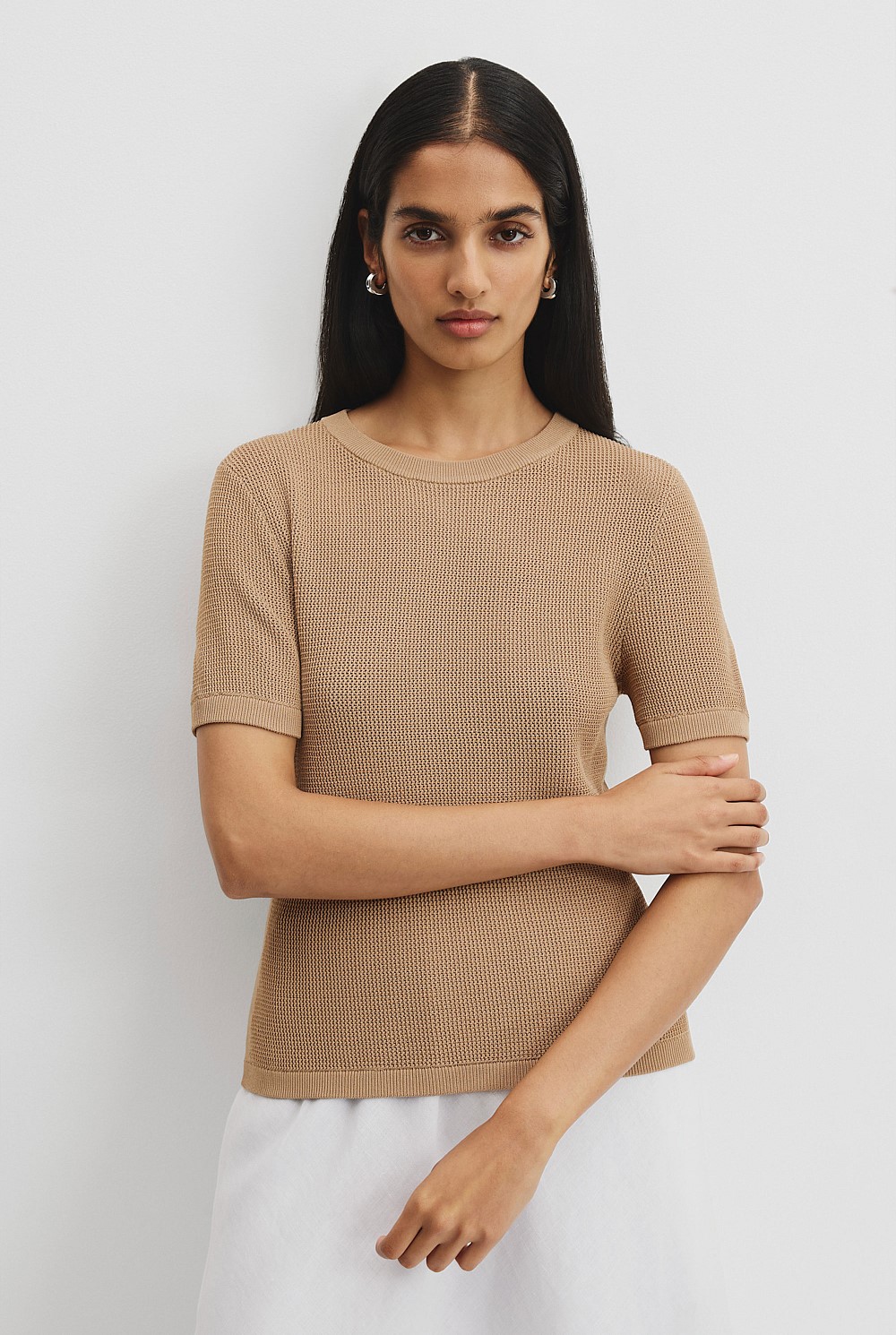 Waffle Knit T-Shirt