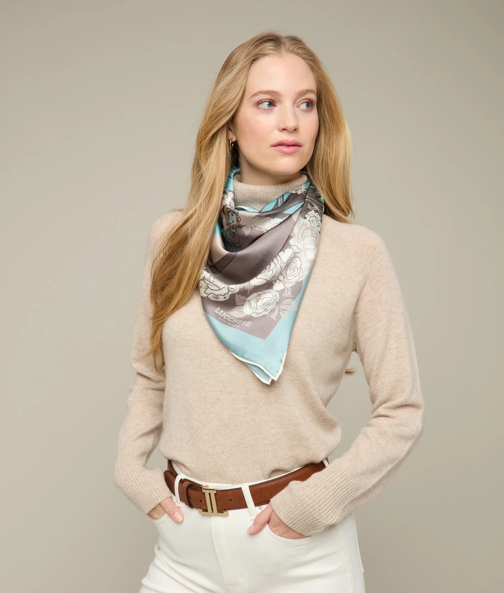 Cavalry Rose Scarf :: Blue