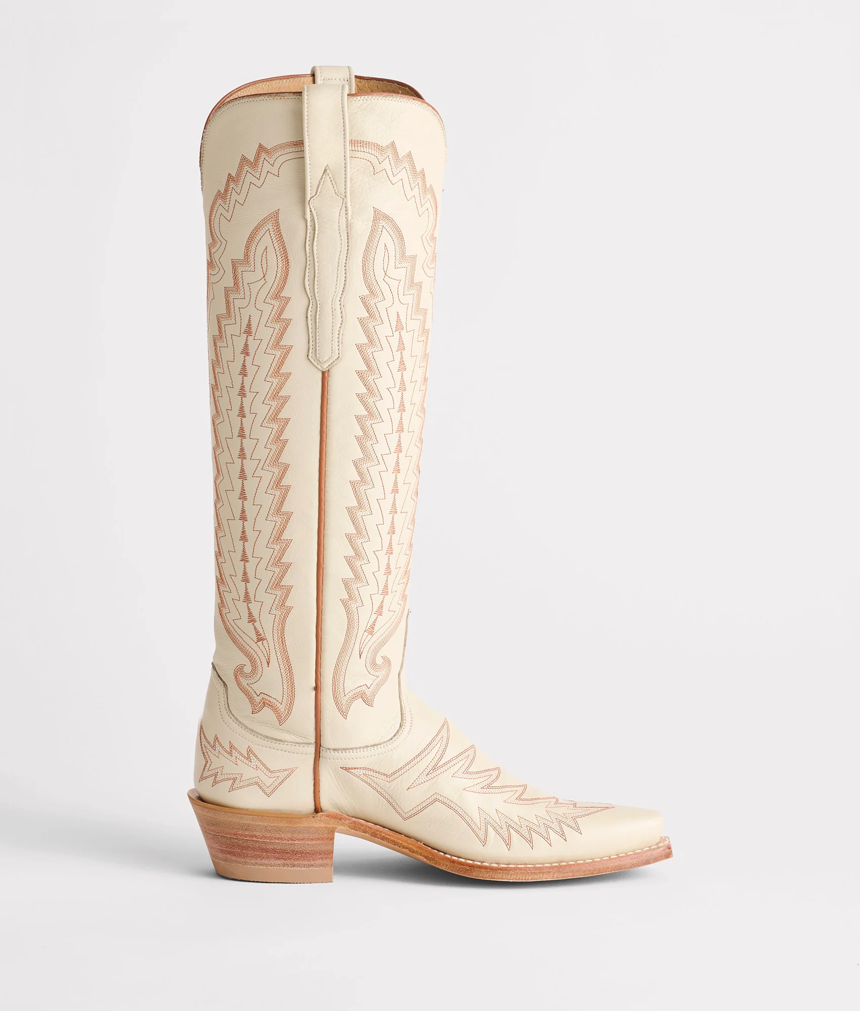 Priscilla :: Glitz Cream W/ Burnt Orange Stitching