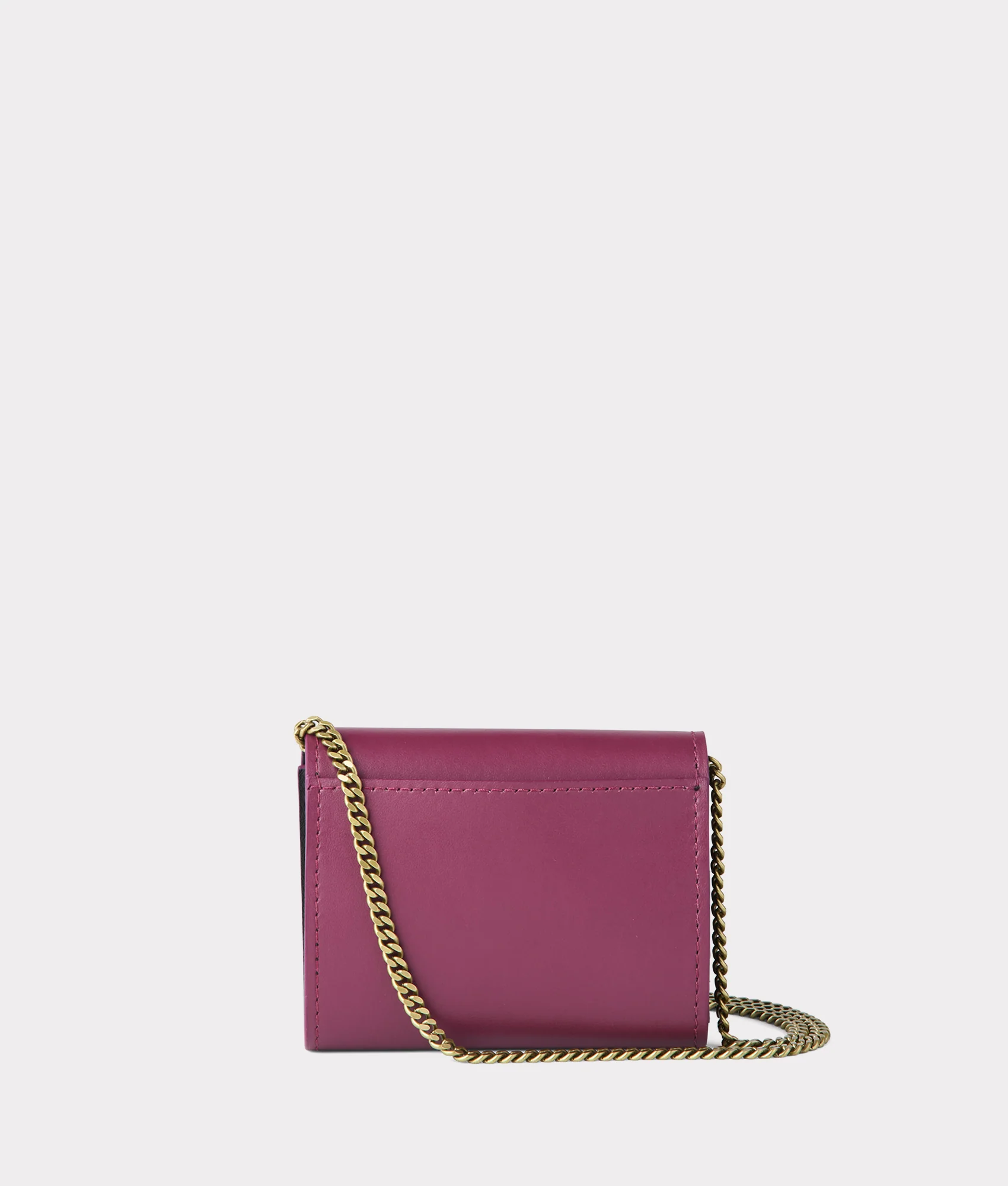 Short Wallet On A Chain - Burgundy