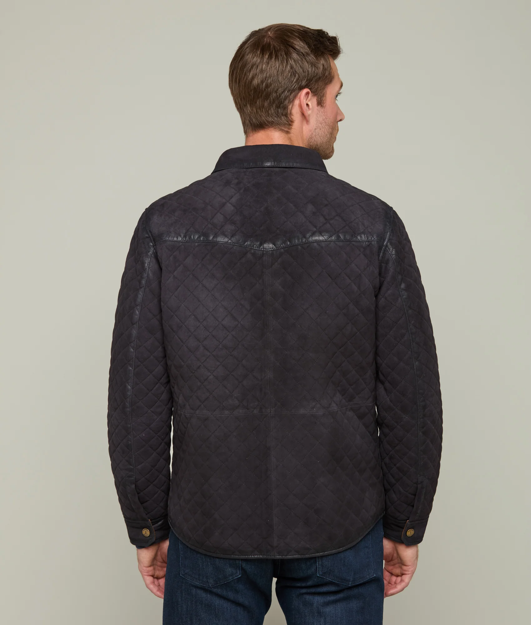Waxed Suede Jacket :: Navy