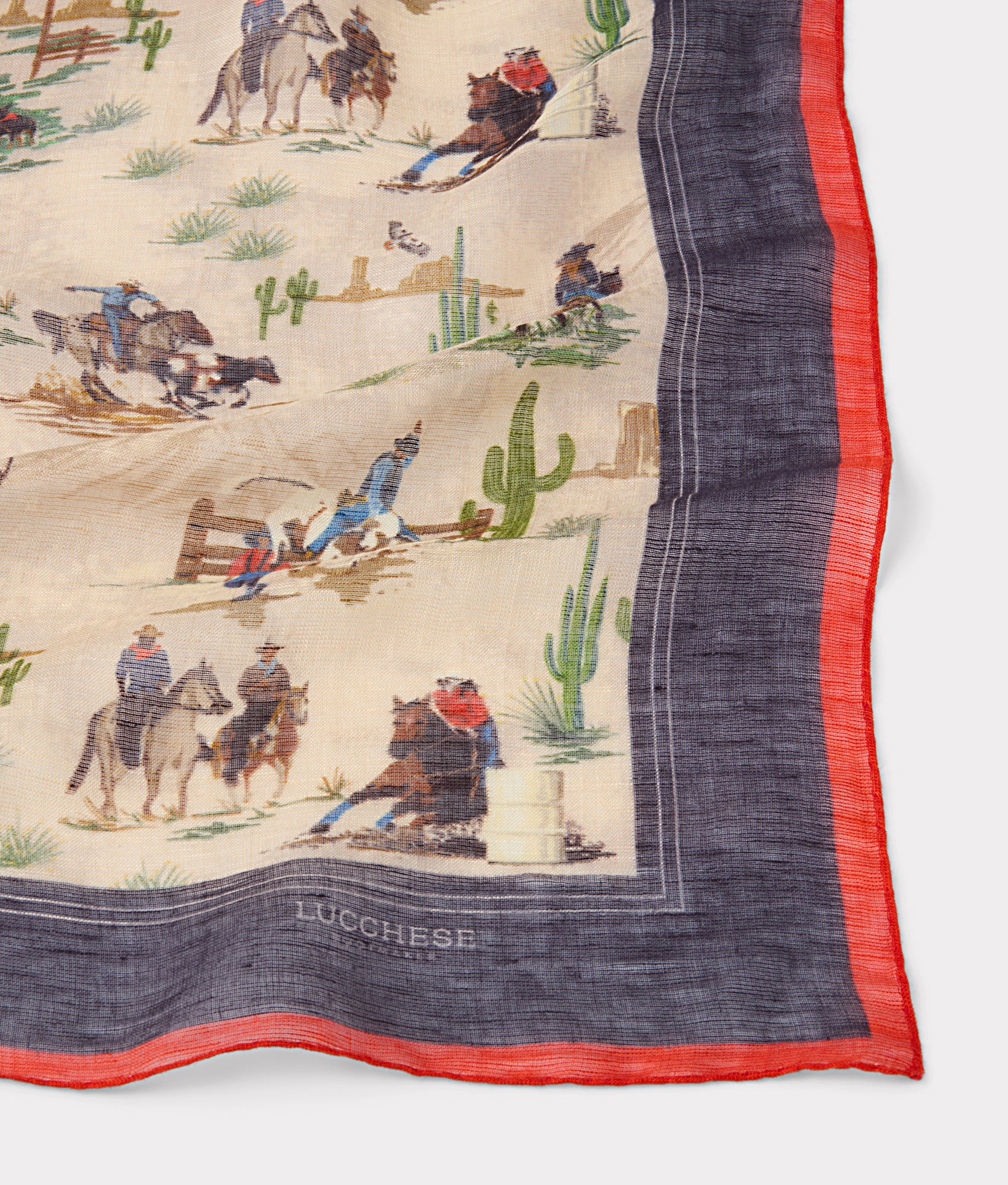 Frontier Scarf - Cream/Blue