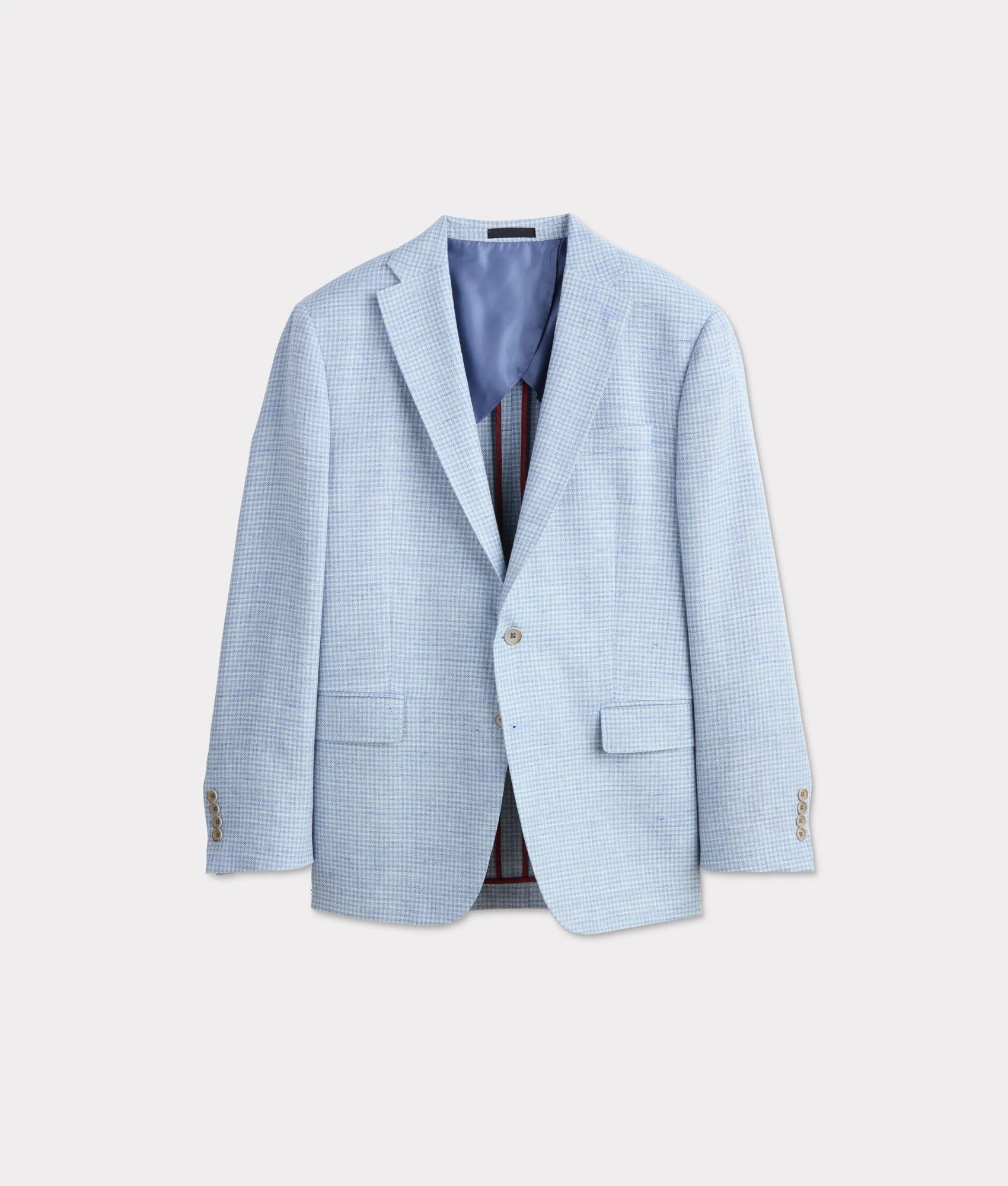 Lucchese Sport Coat :: Light Blue/Cream Mini Check