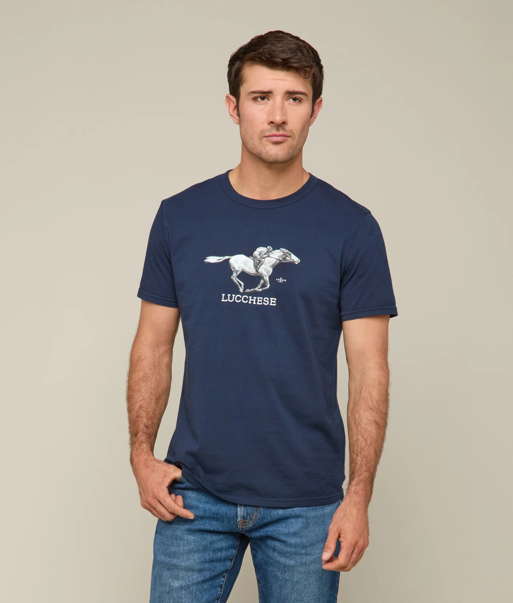 Lucchese Racehorse Tee :: Navy