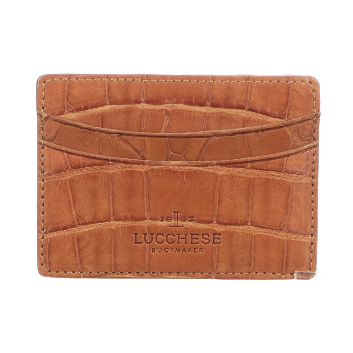 Credit Card Case – Crocodile :: Cognac