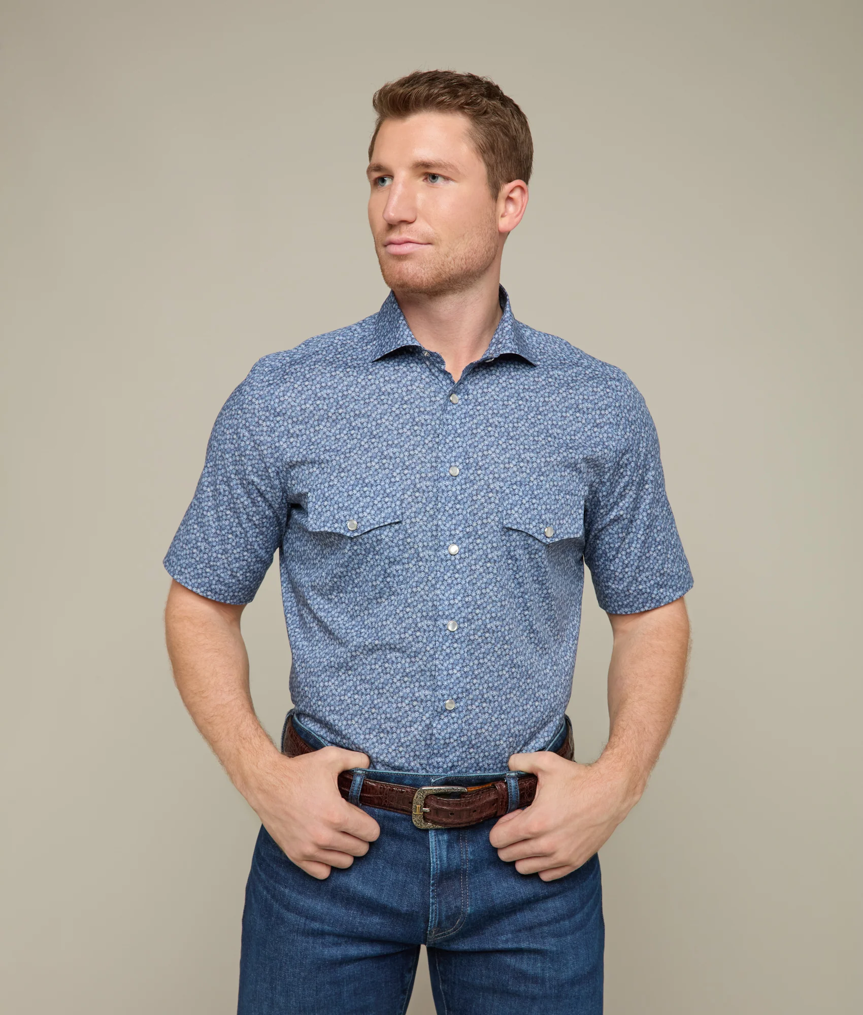 Austin Modern Fit :: Blue Floral