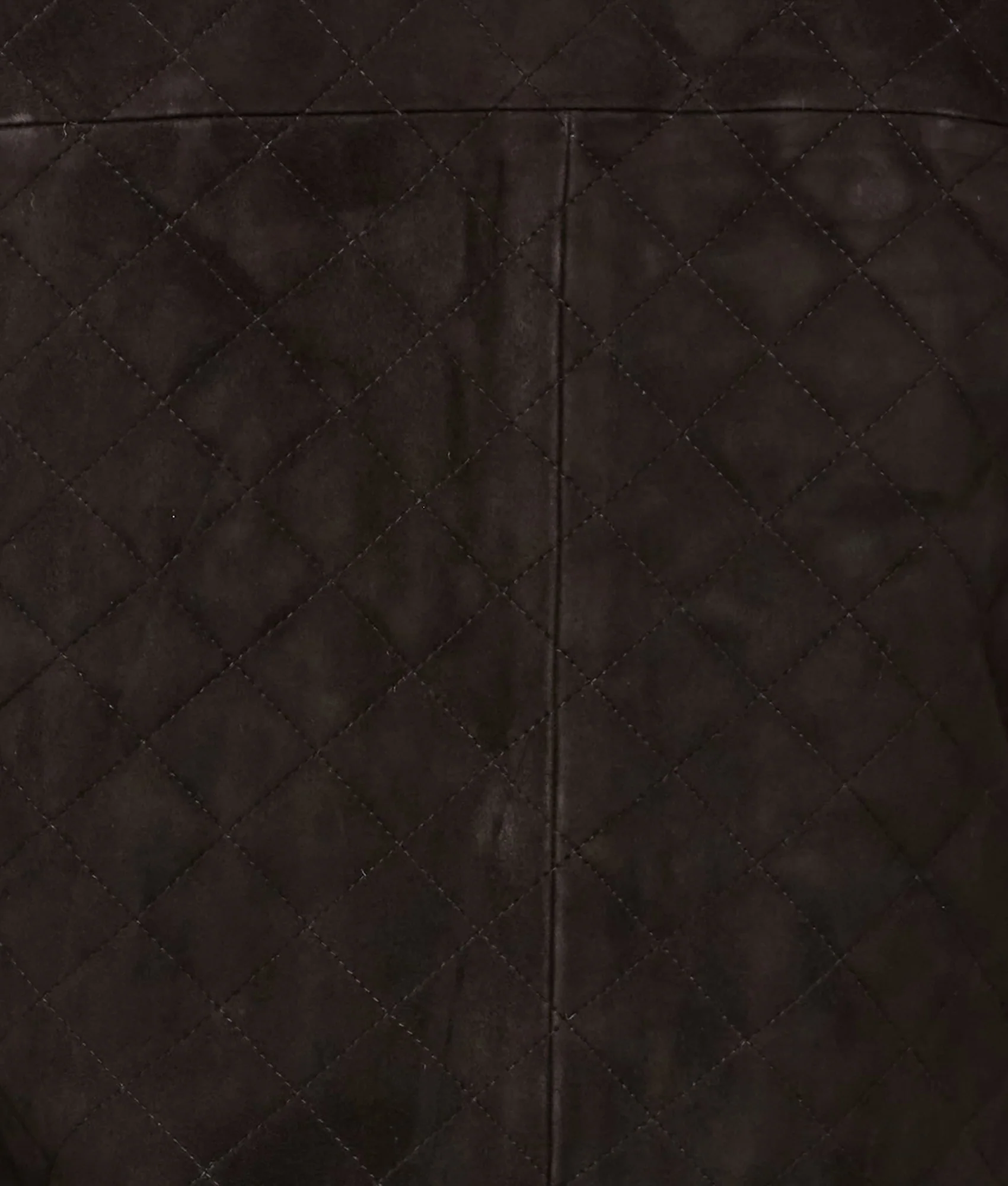 Quilted Suede Vest - Black
