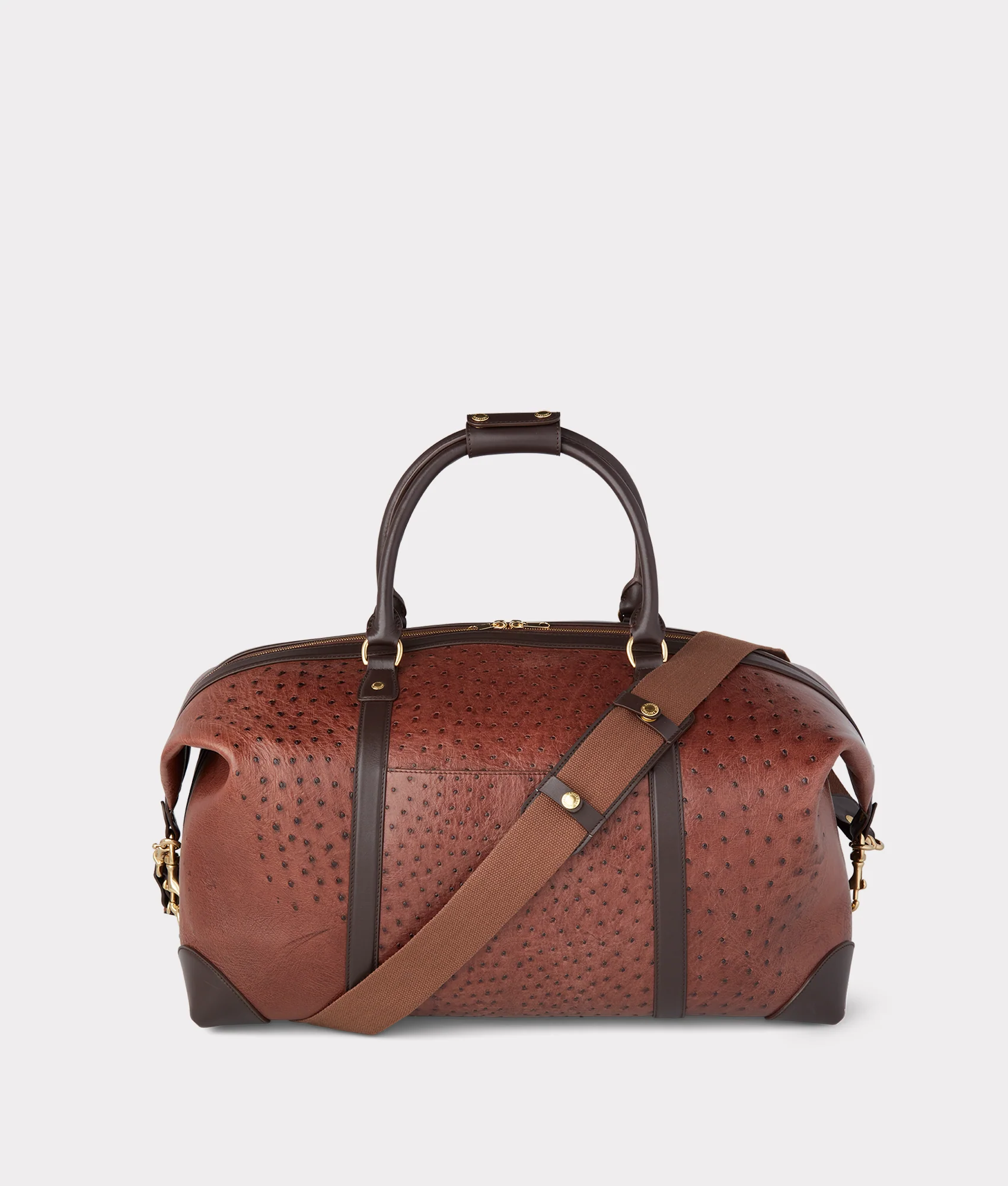 Ostrich Duffle - Large - Chocolate