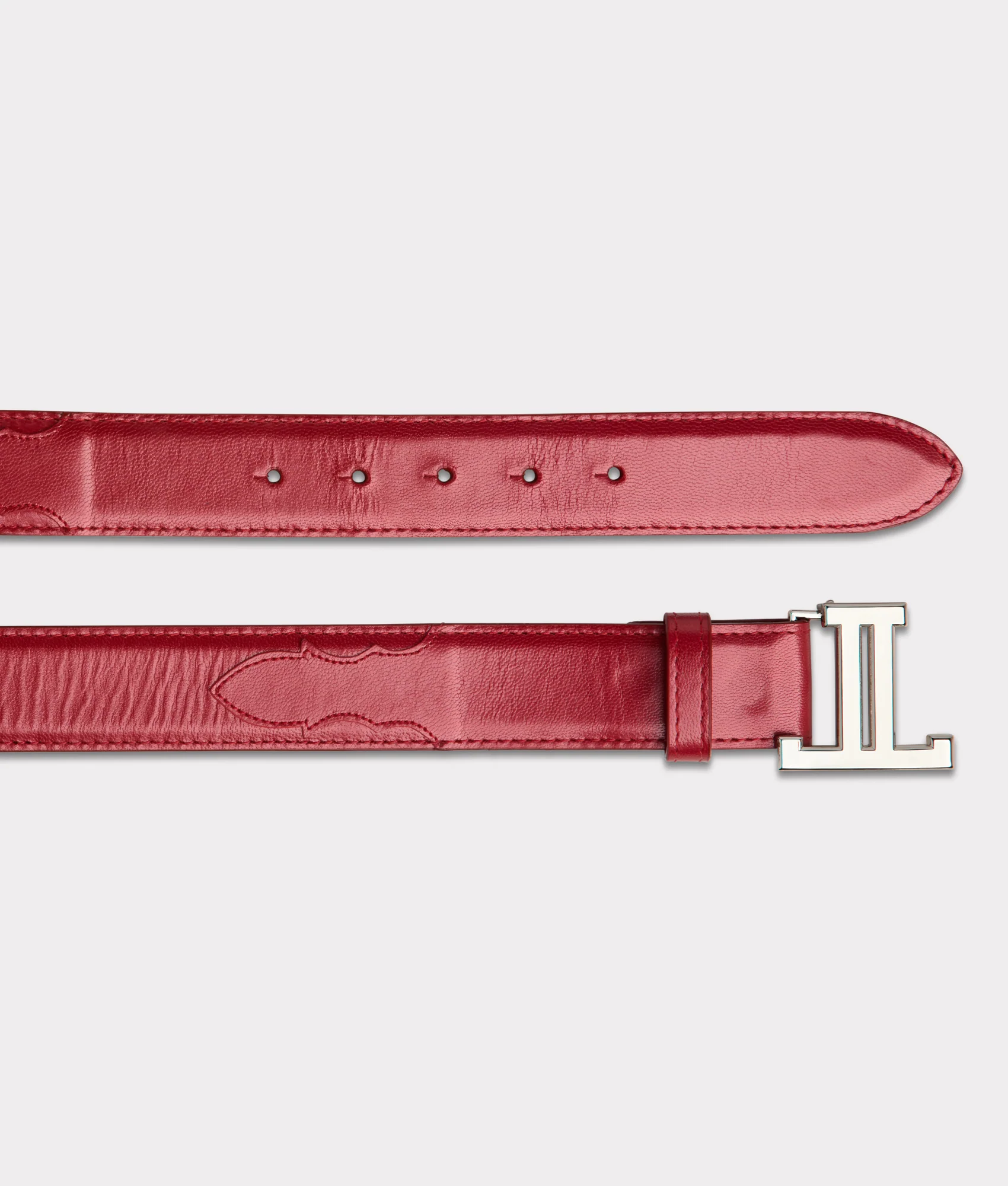 Women's Mirrored L Belt - Tristan Red