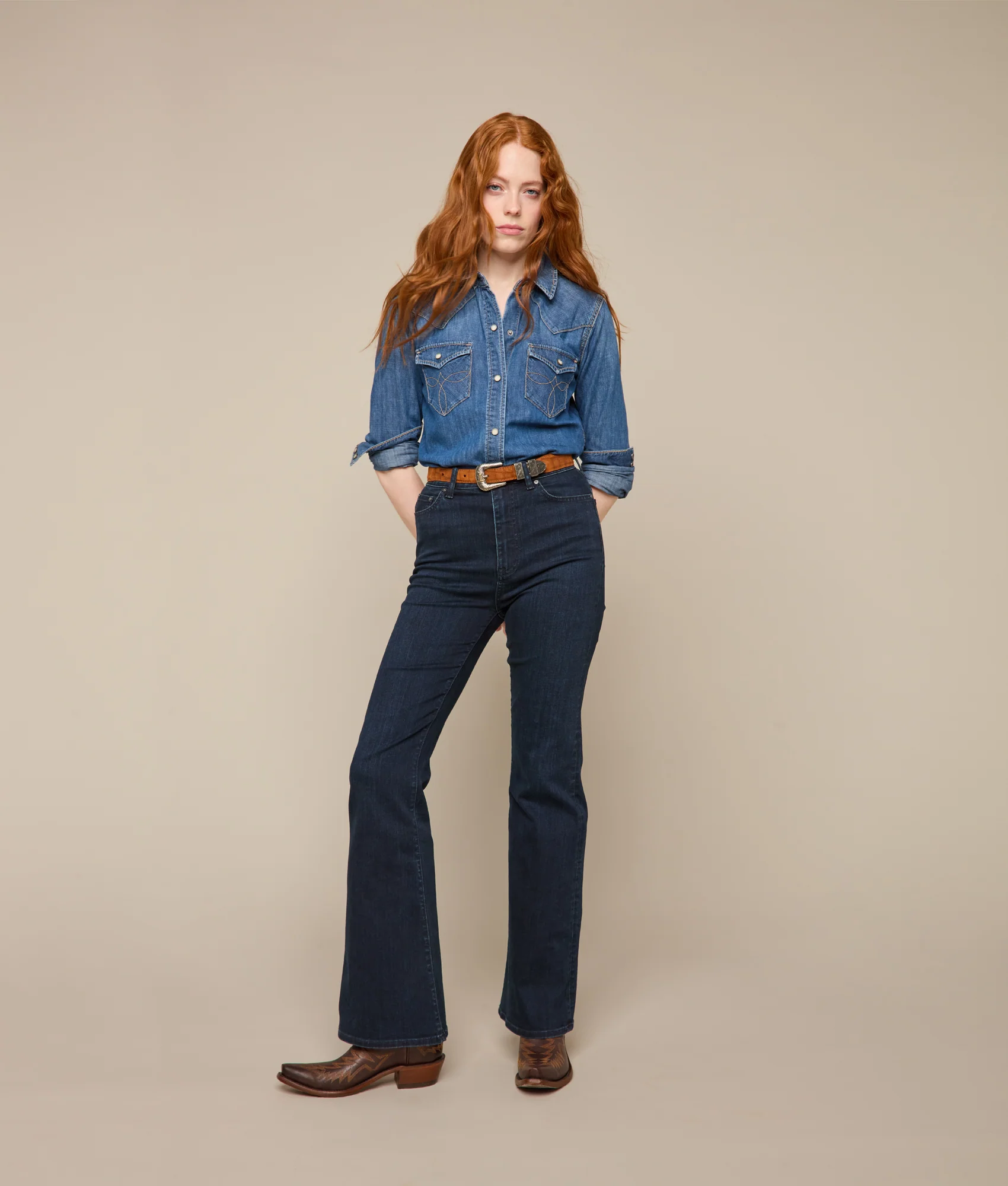Women's Sueded Caiman :: Cognac