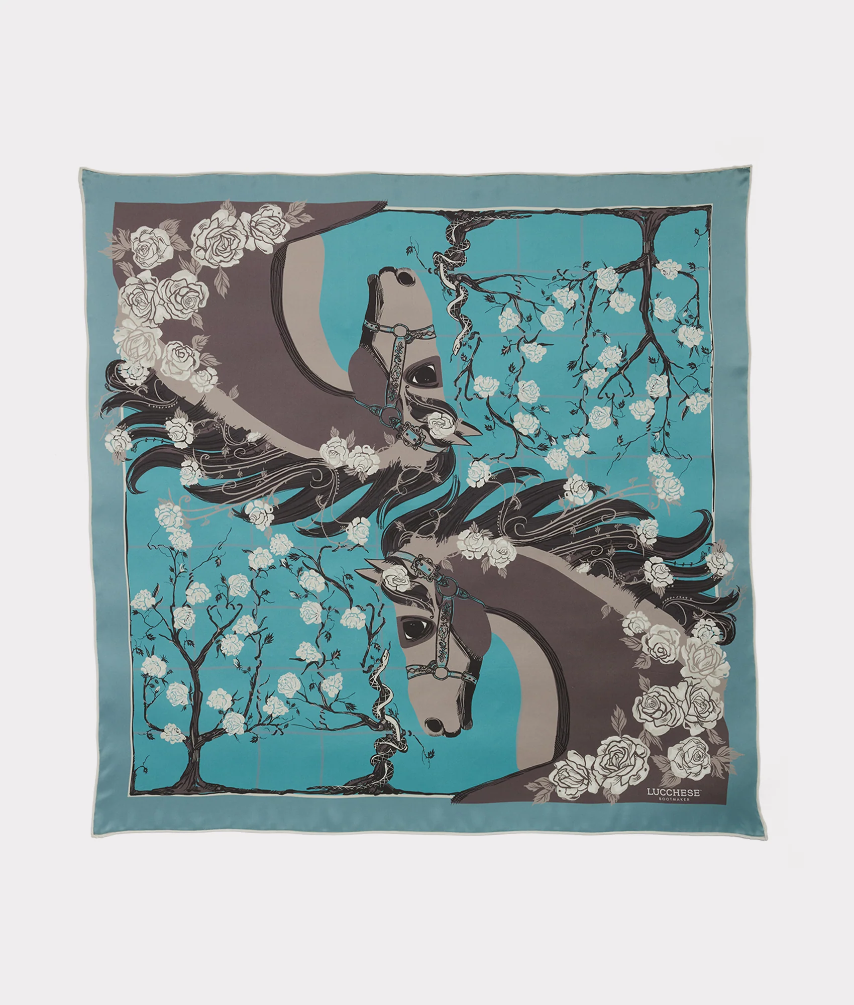 Cavalry Rose Scarf :: Blue