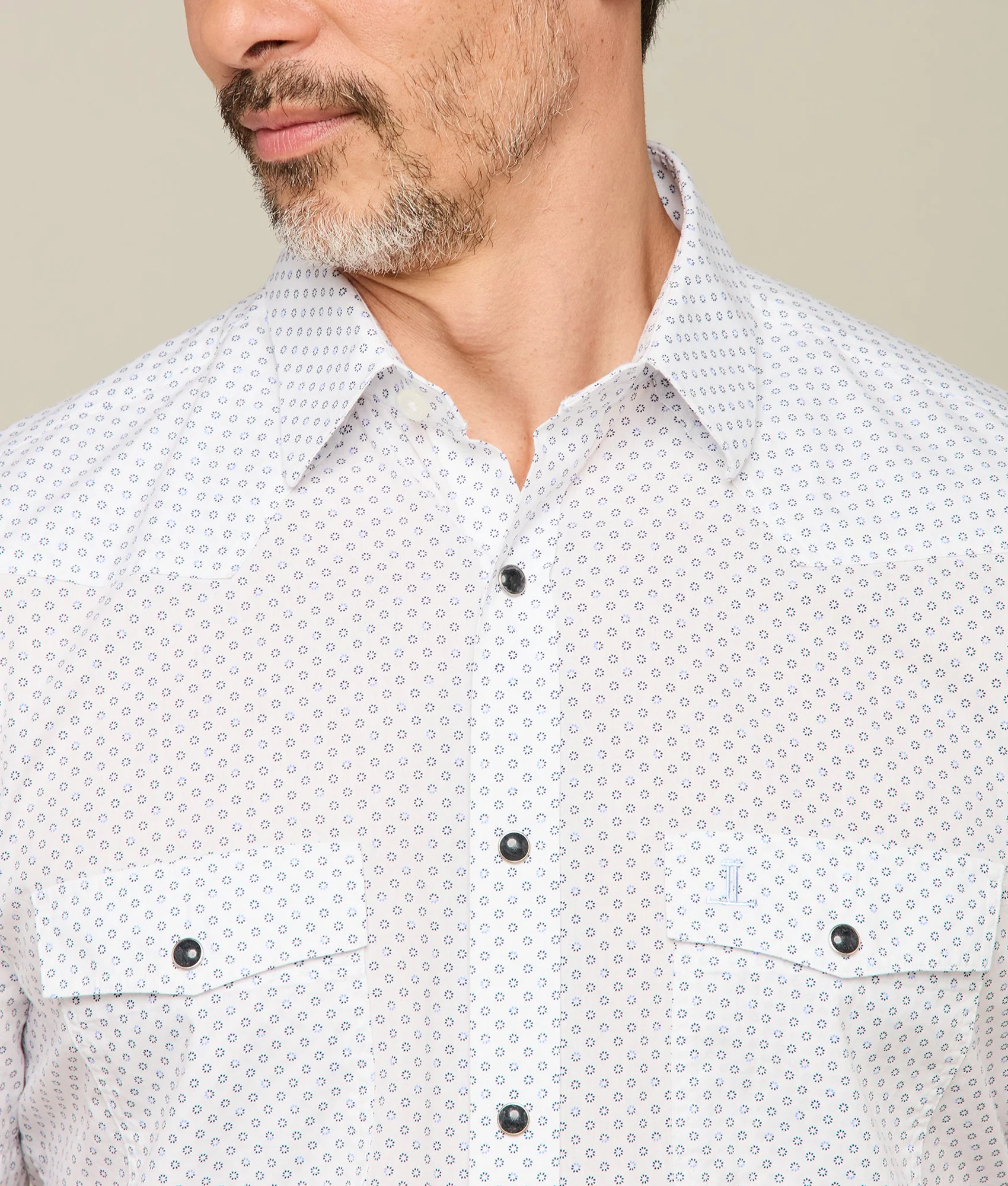 Austin Classic Fit :: Blue And Navy Circle Print