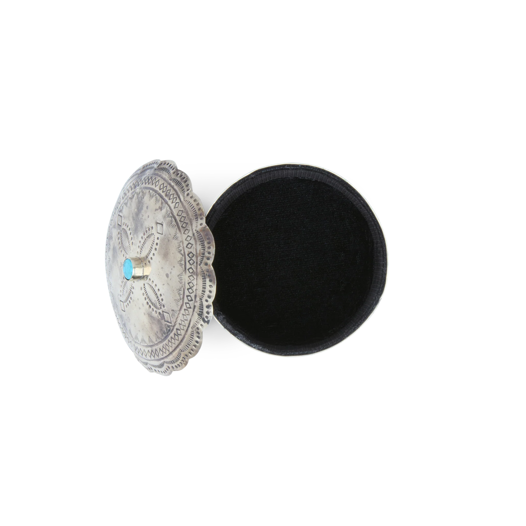 Southwestern Round Box :: Silver