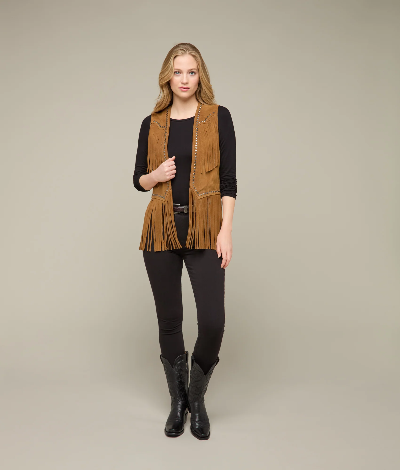 Chelsea Suede Vest :: Brown