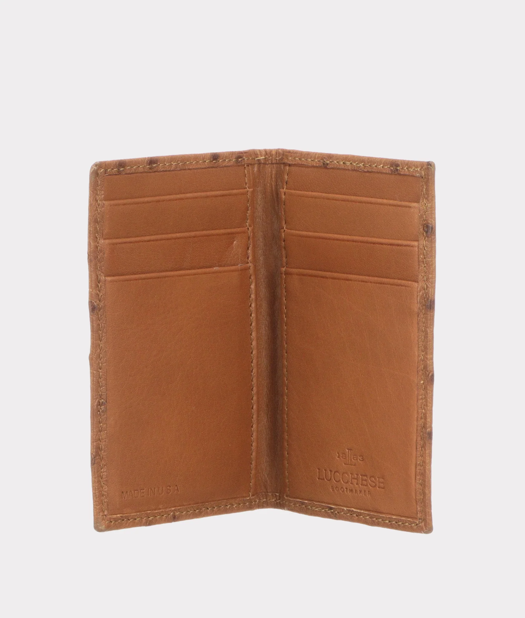 Bifold Wallet – Ostrich :: Cognac