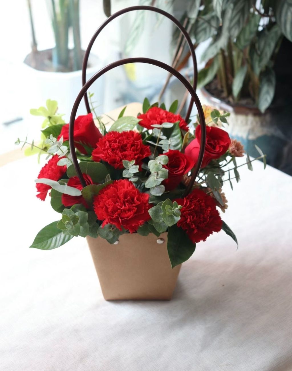 Red Carnation Bucket 01