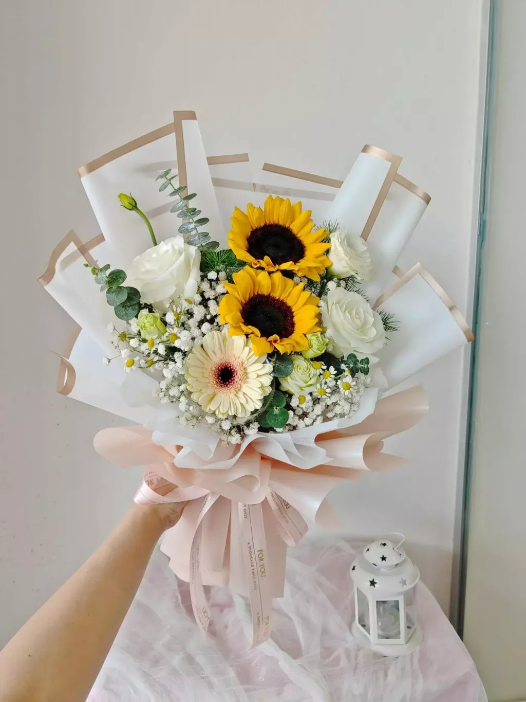 White Funeral Bouquet